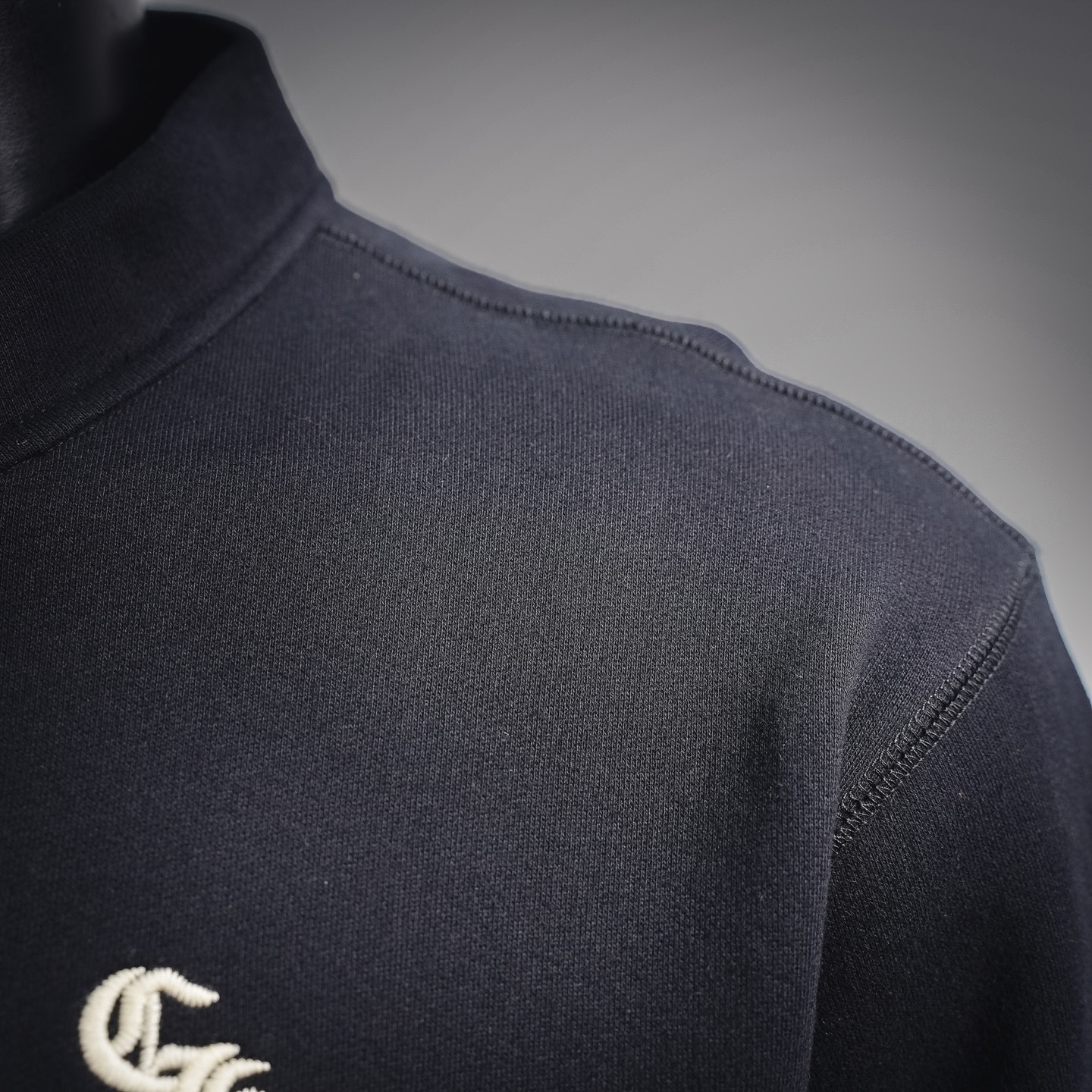 Chrome zip-up embroidered sweatshirt