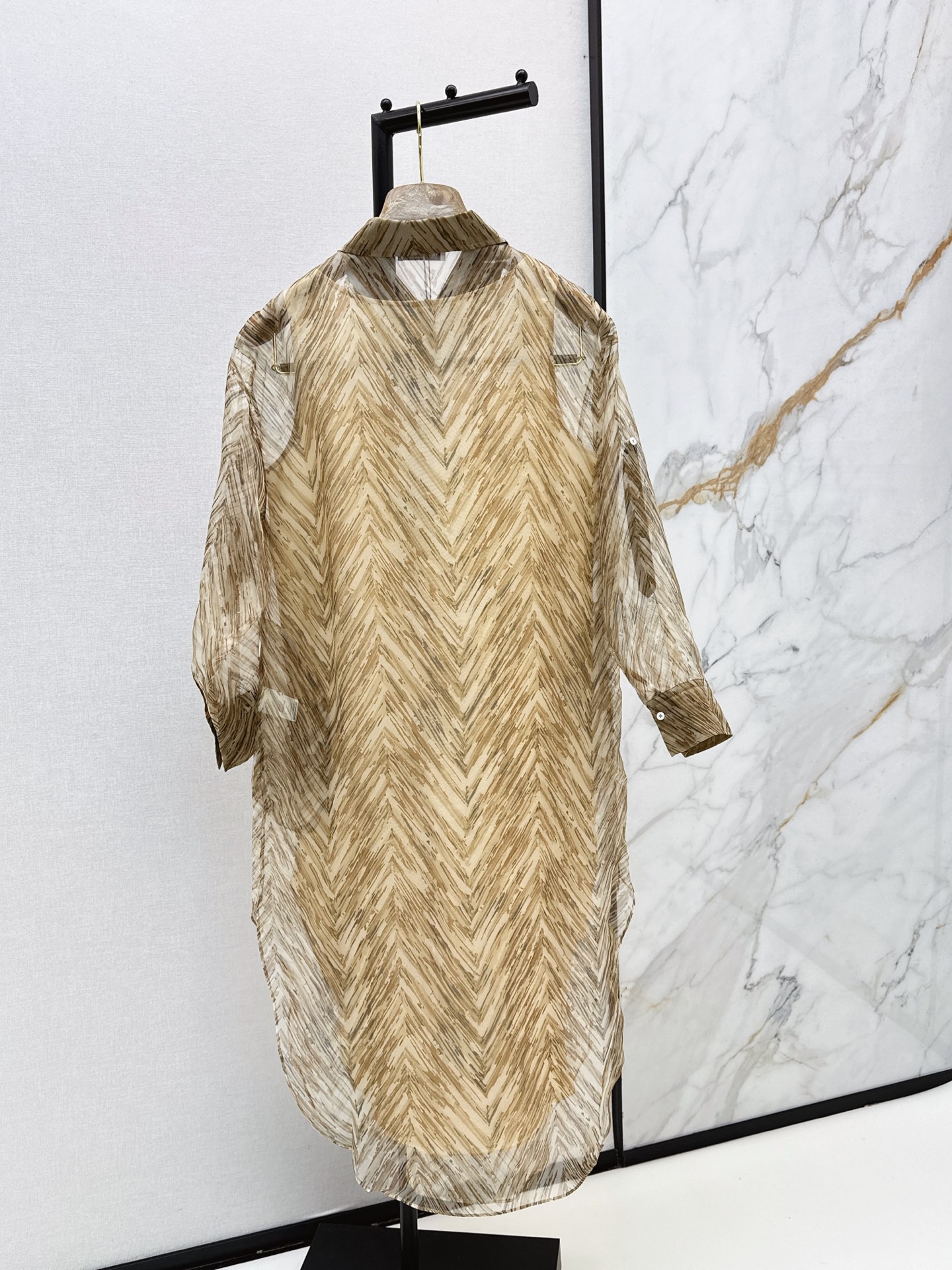 Brun 26ss print shirt dress