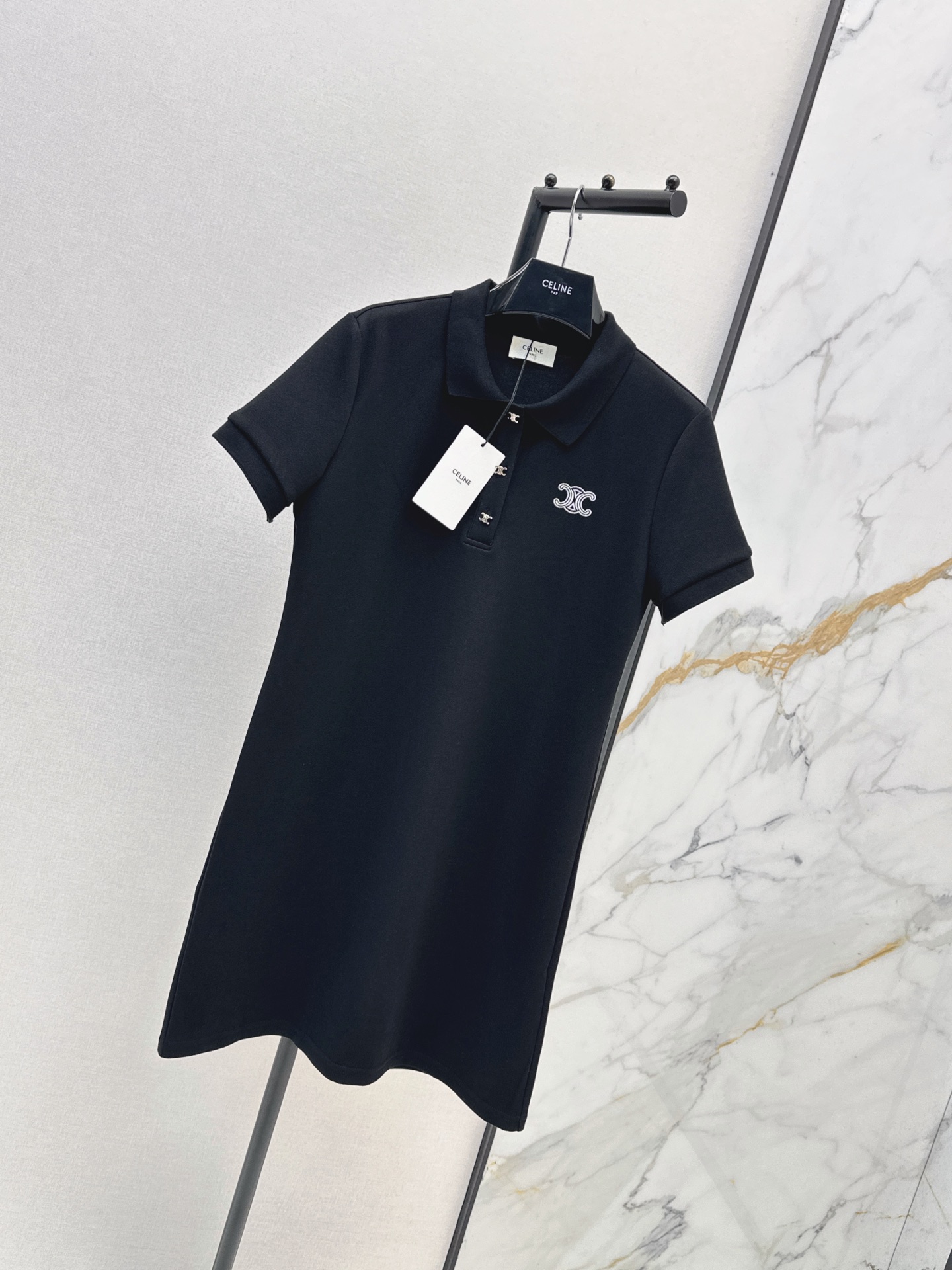 Celi 26ss embroidery polo dress