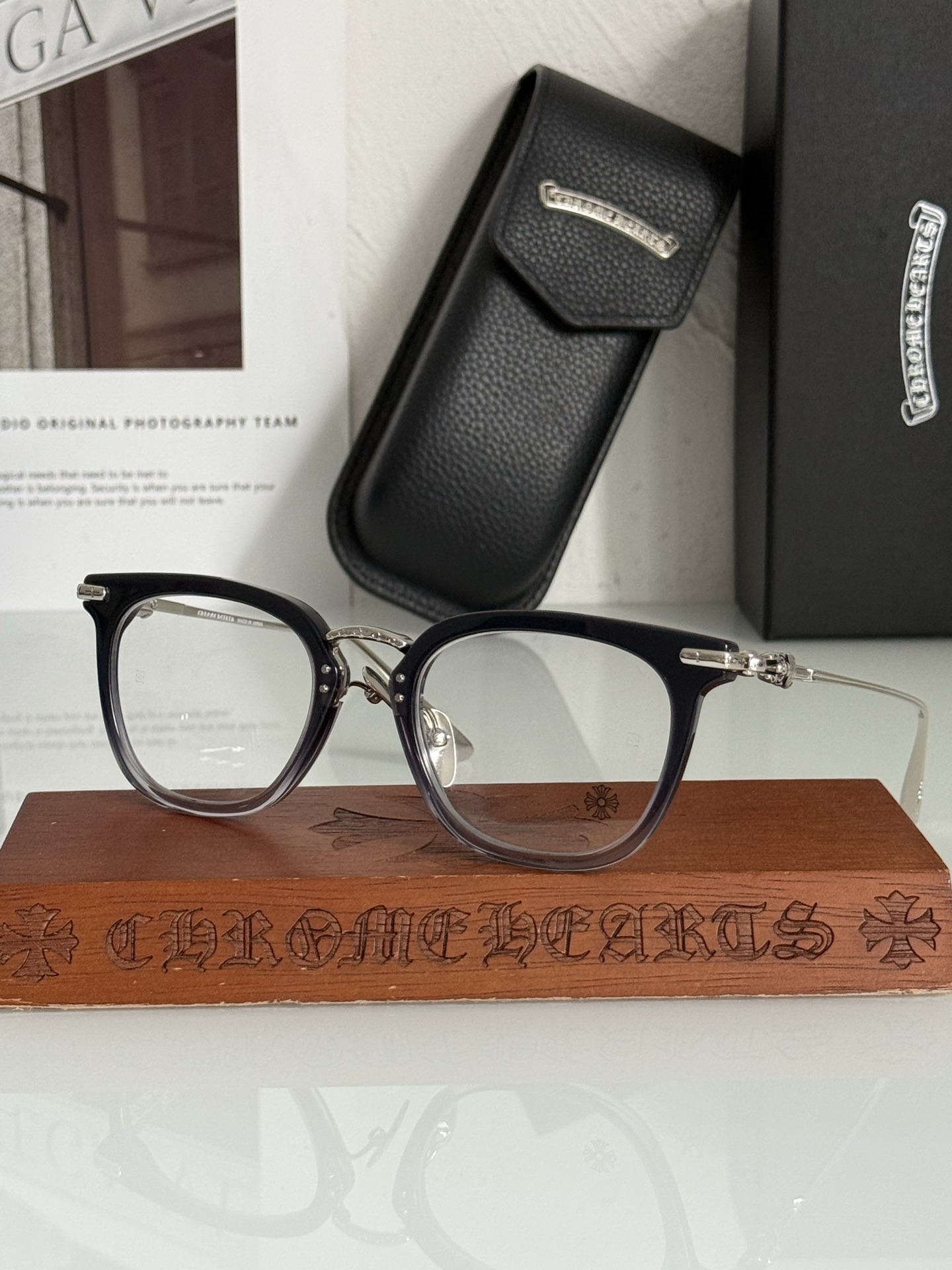 Chrome glasses