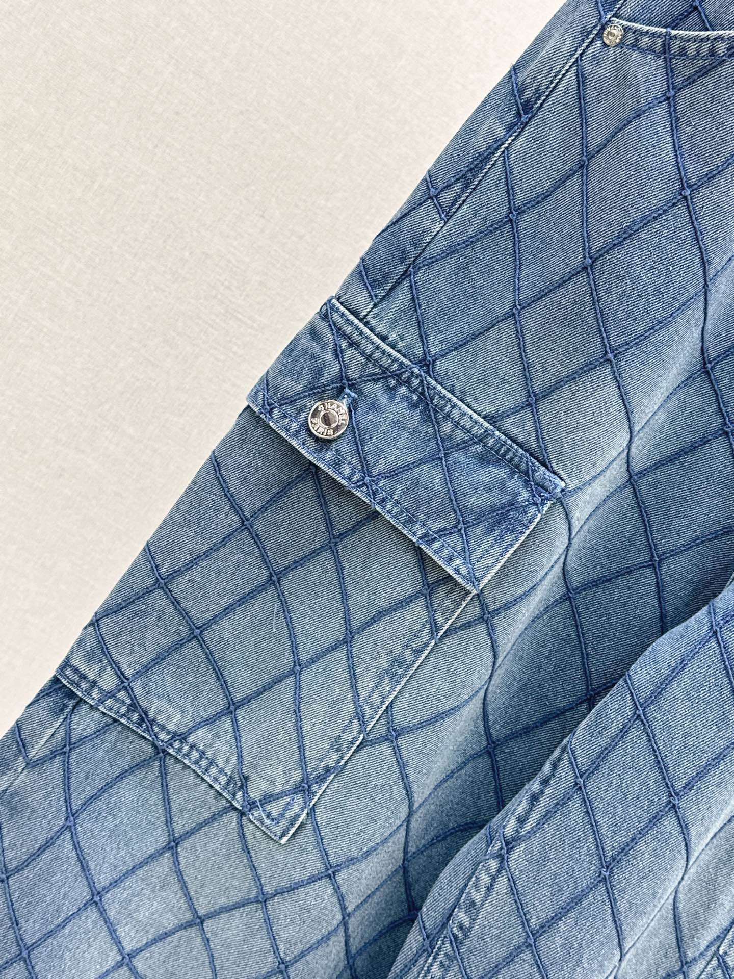 Chan 26ss denim cargo pants