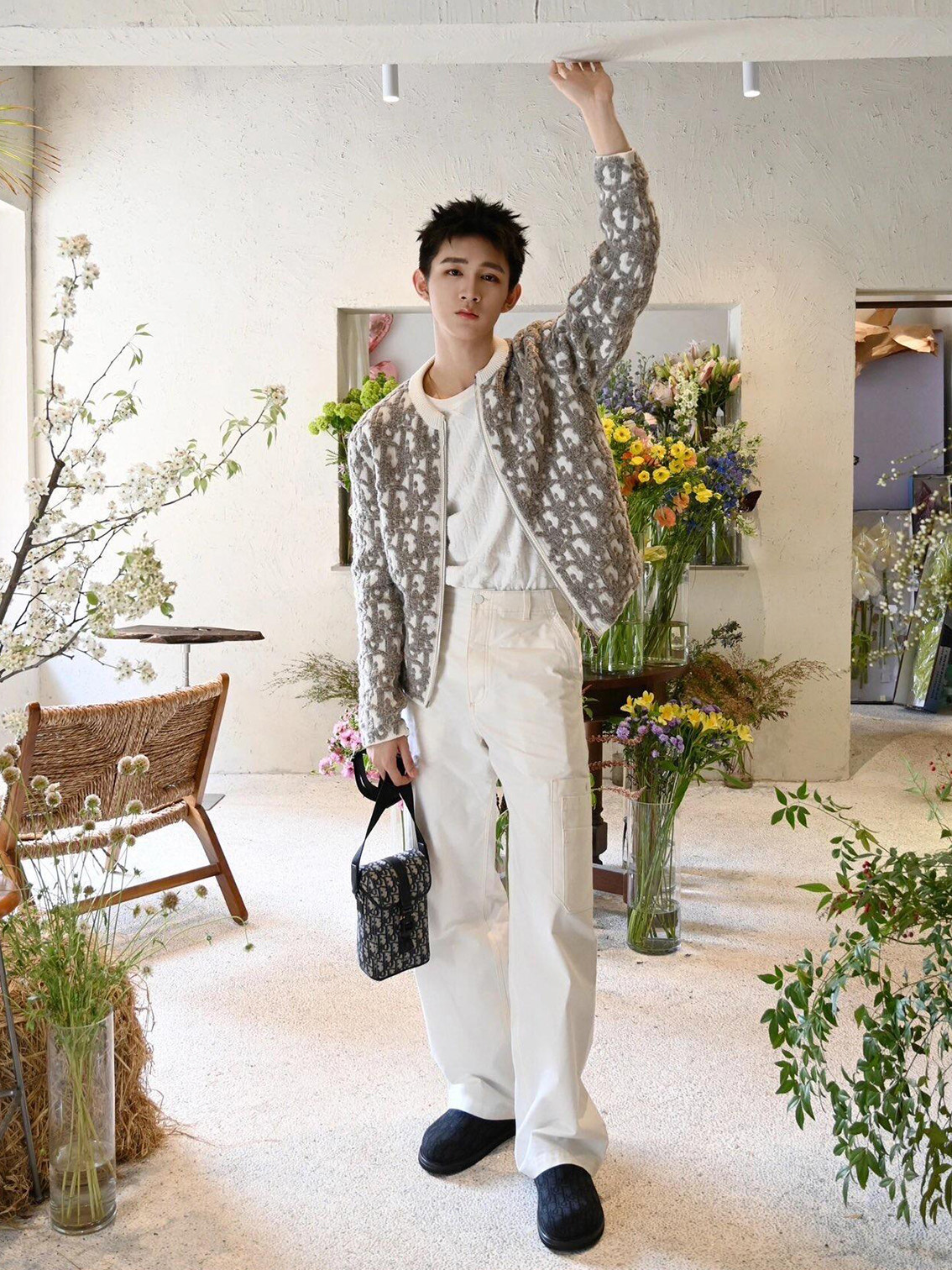 CD jacquard cardigan
