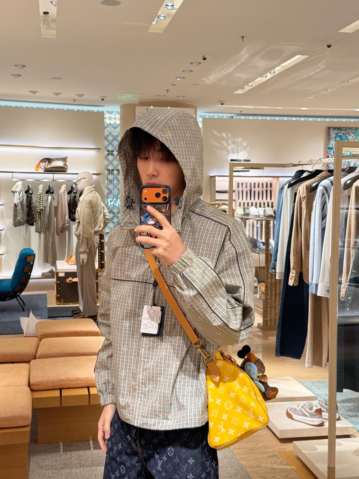 Louis plaid hooded jacket