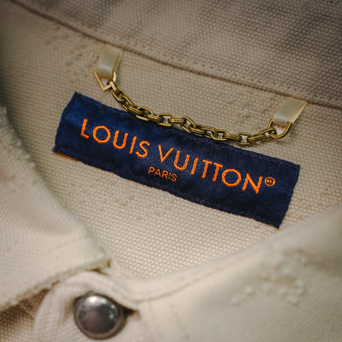 Louis needle-punched denim jacket