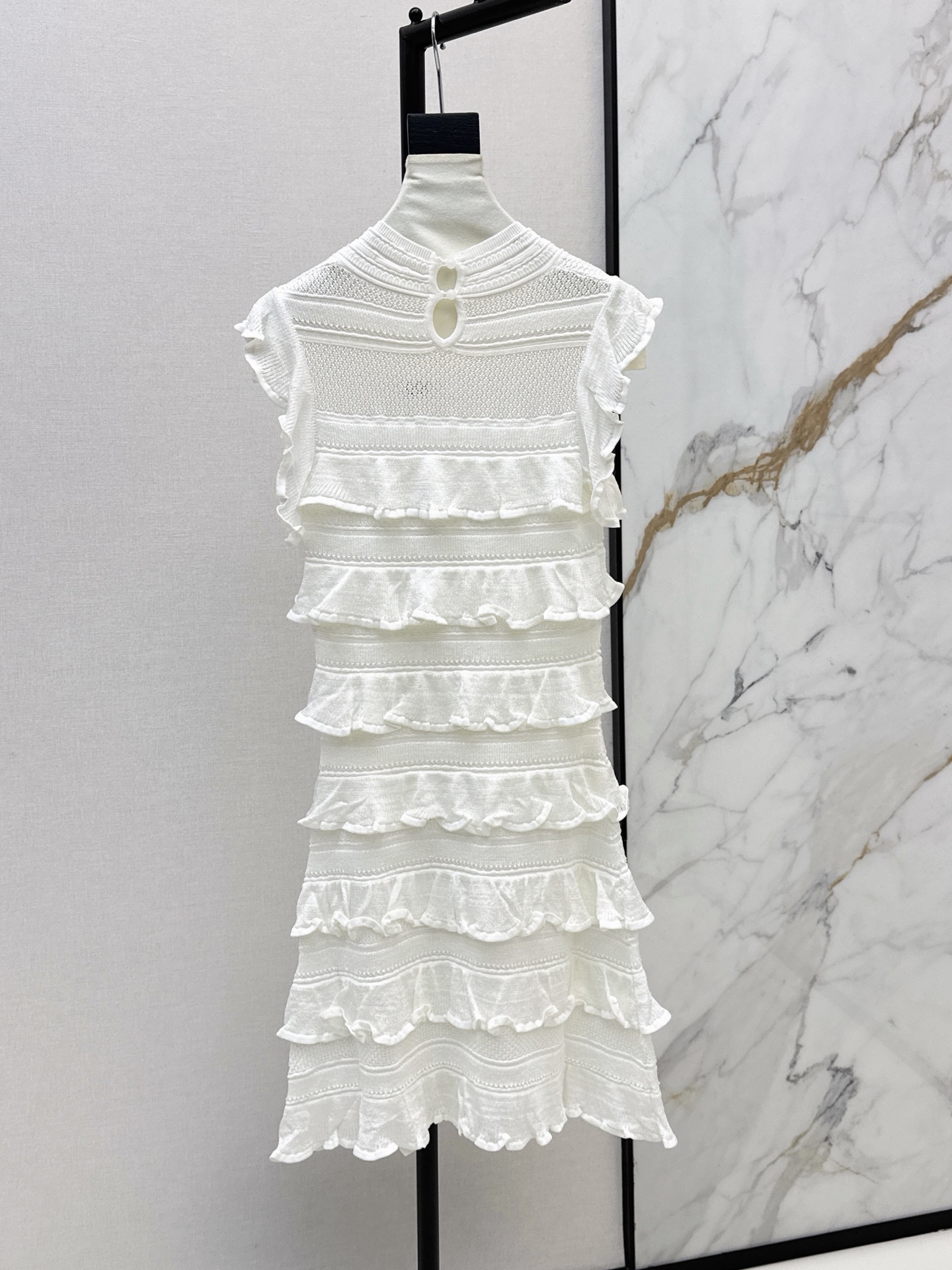 Chol 26fw layered knit dress