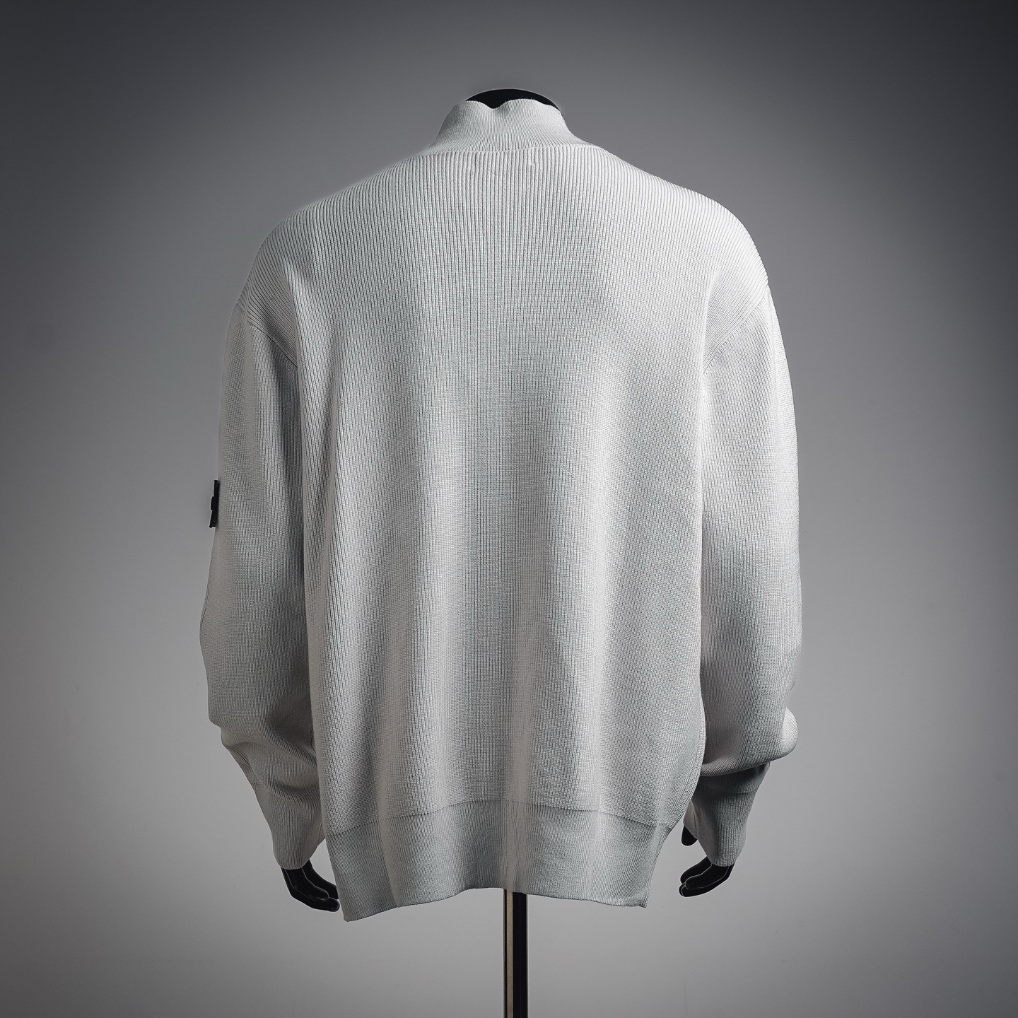 Stone zip-up sweater coat