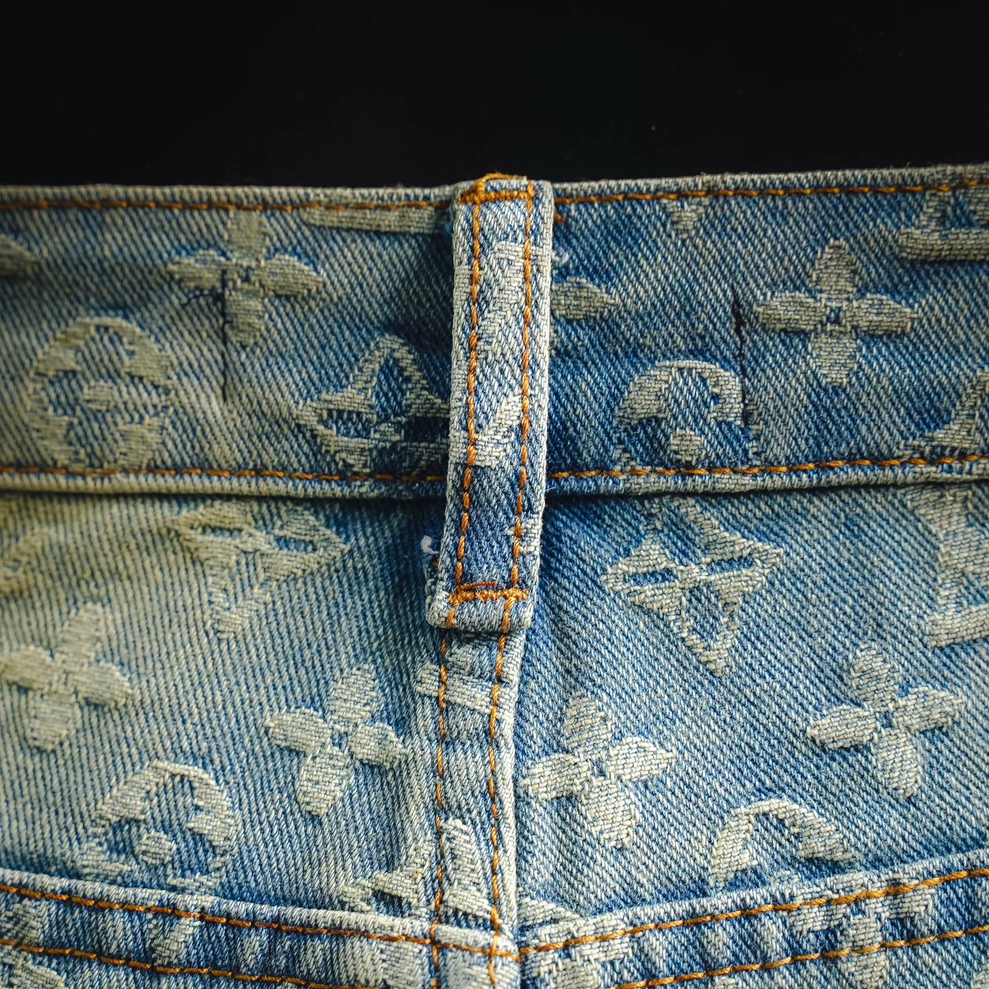 Louis jacquard washed jeans