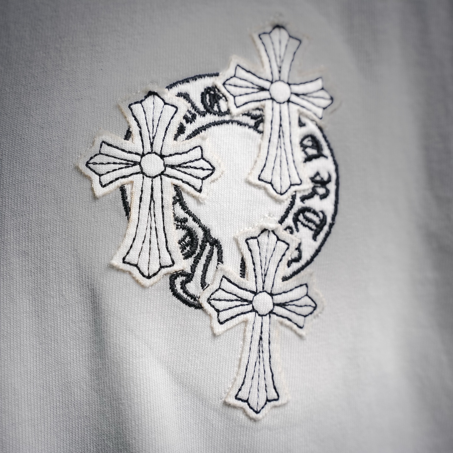 Chrome cross embroidered t-shirt