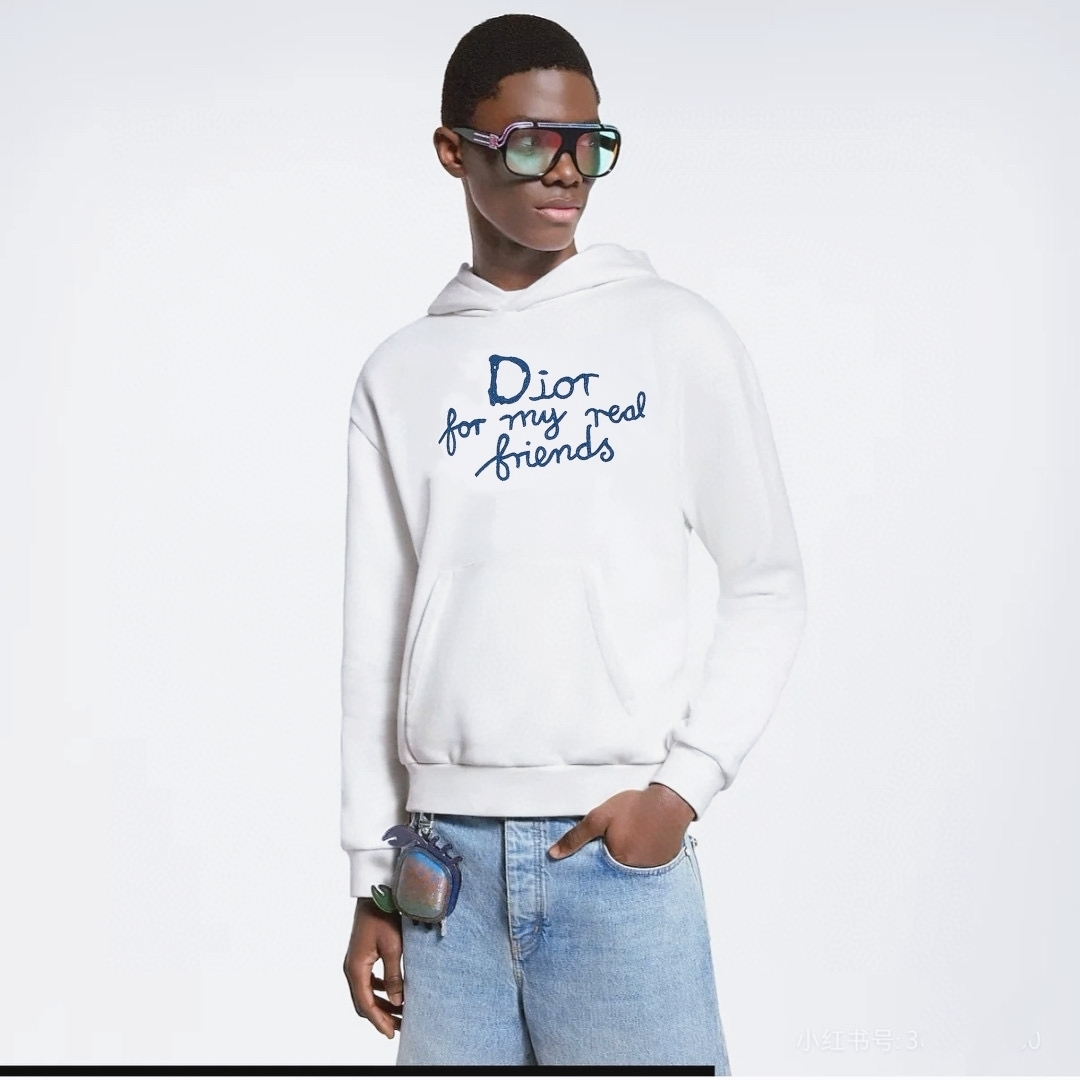 CD embroidered hoodie