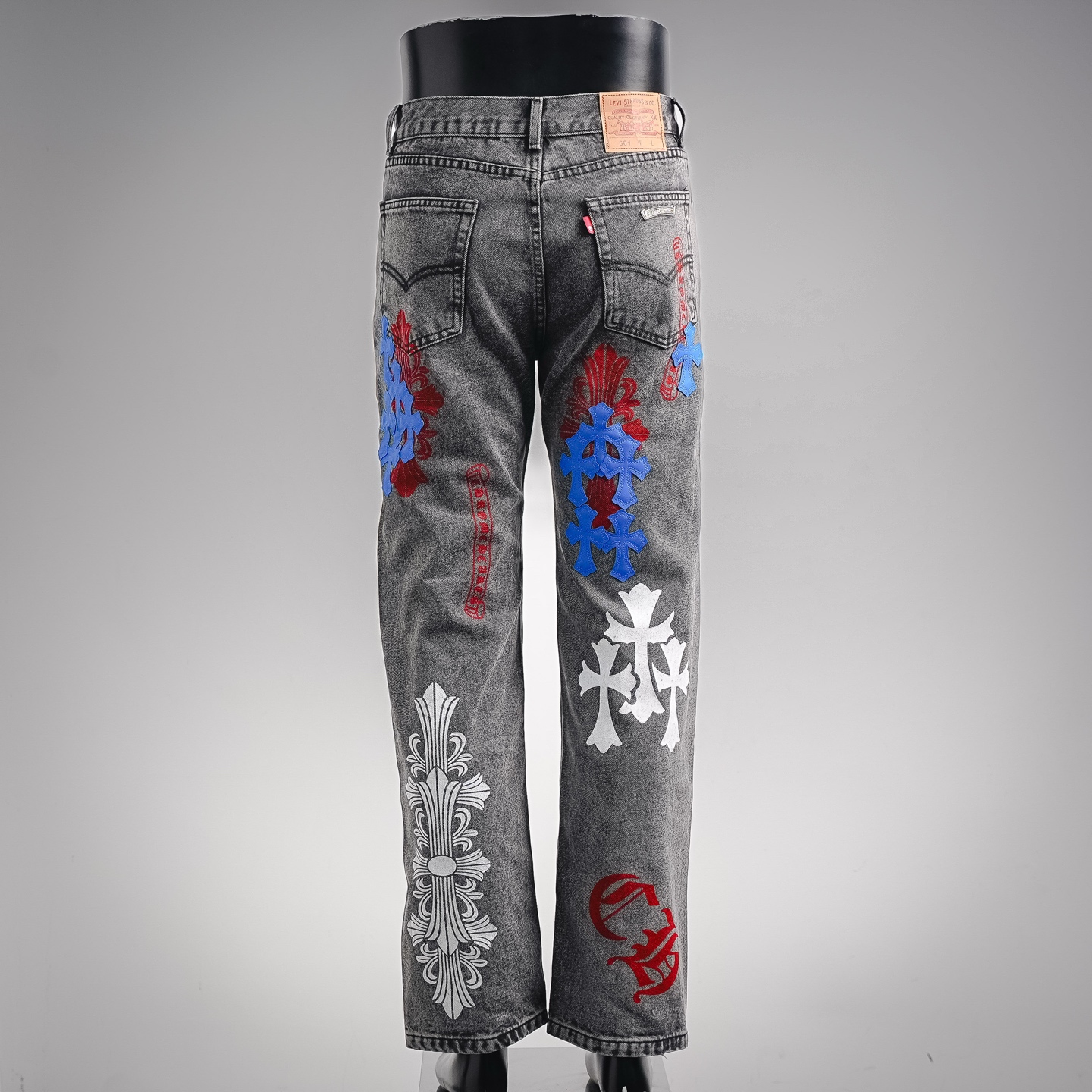 Chrome applique jeans
