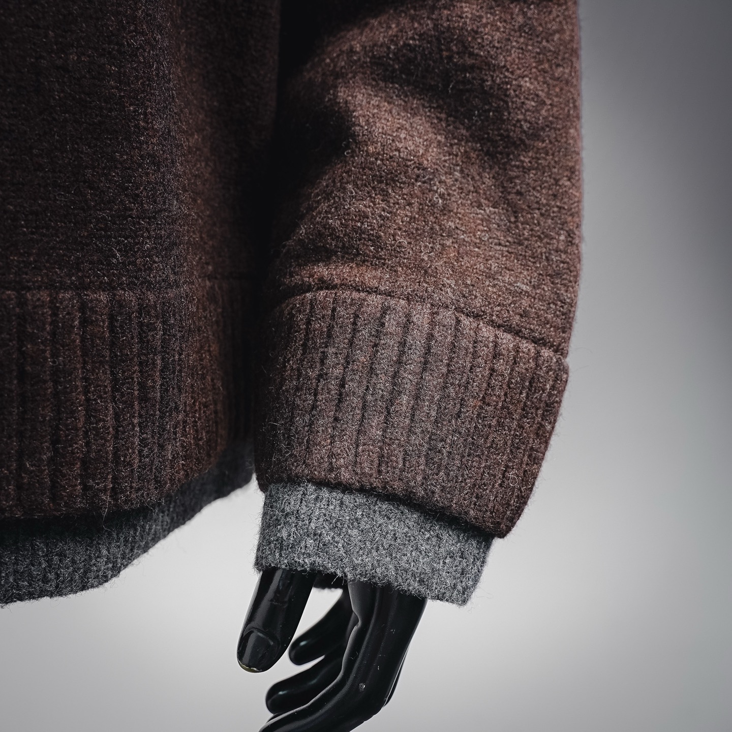 Bottega layered chunky knit sweater
