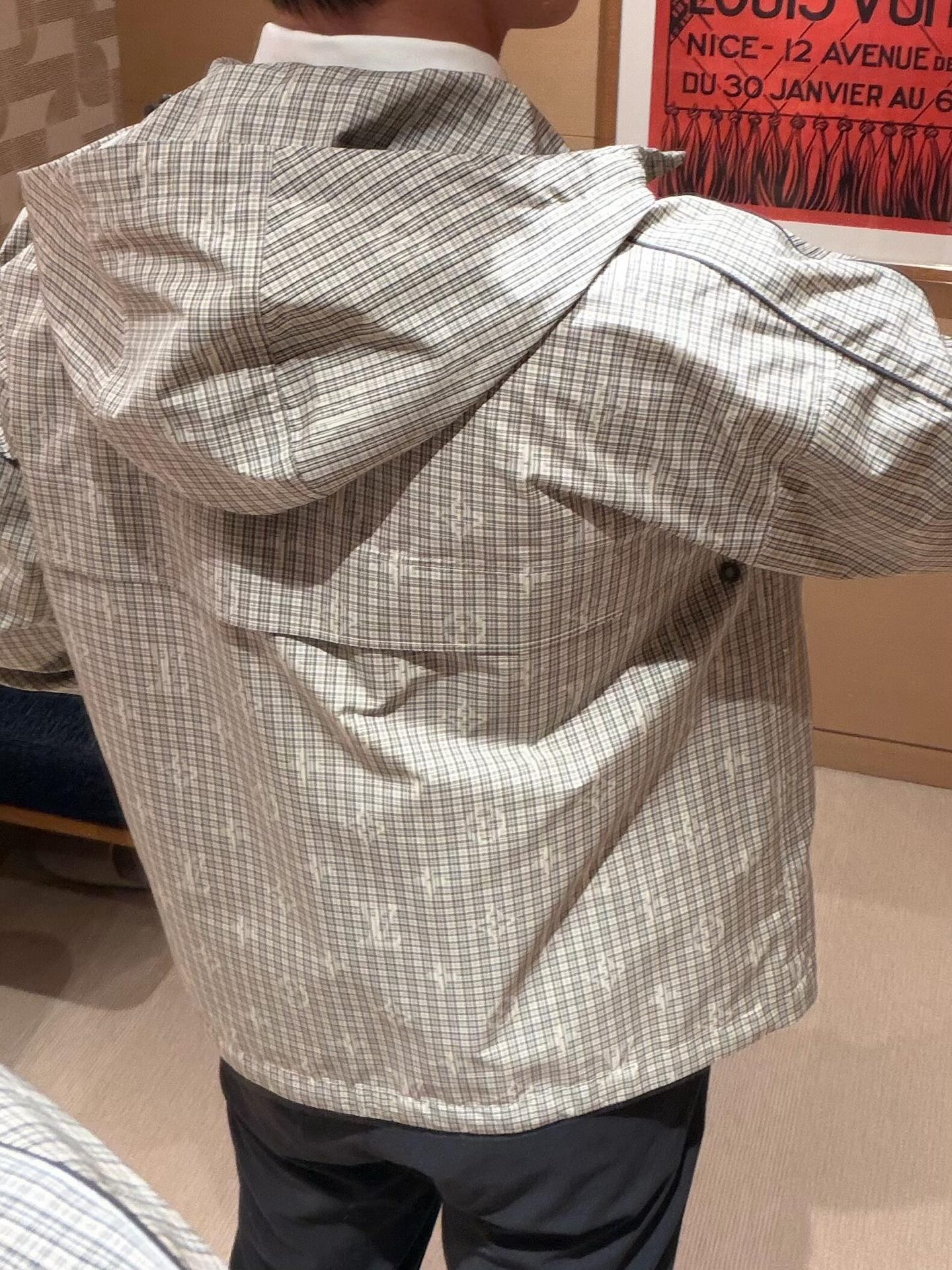 Louis plaid hooded jacket