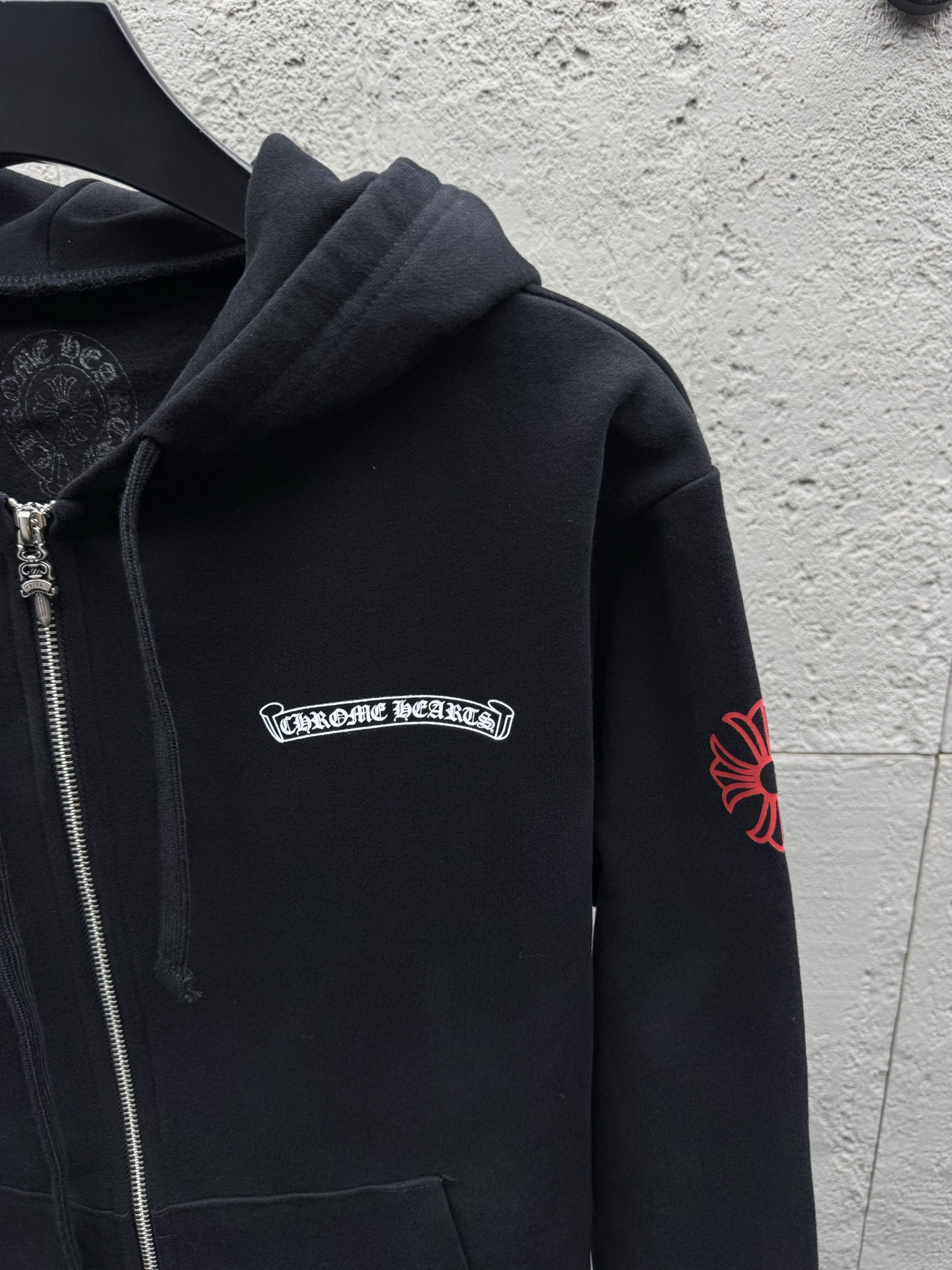 Chrome printed zip-up jacket