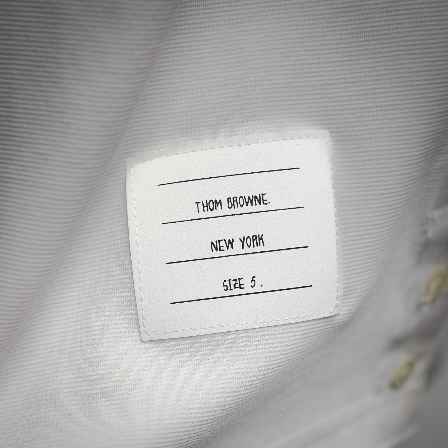 Thom neckline striped t-shirt