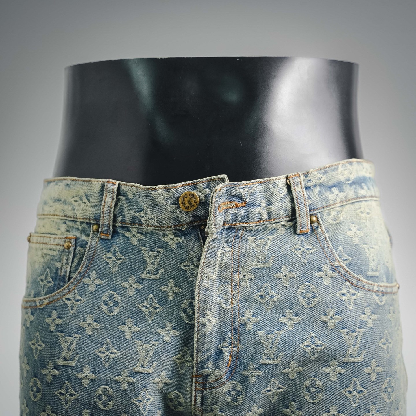 Louis jacquard staright-leg jeans