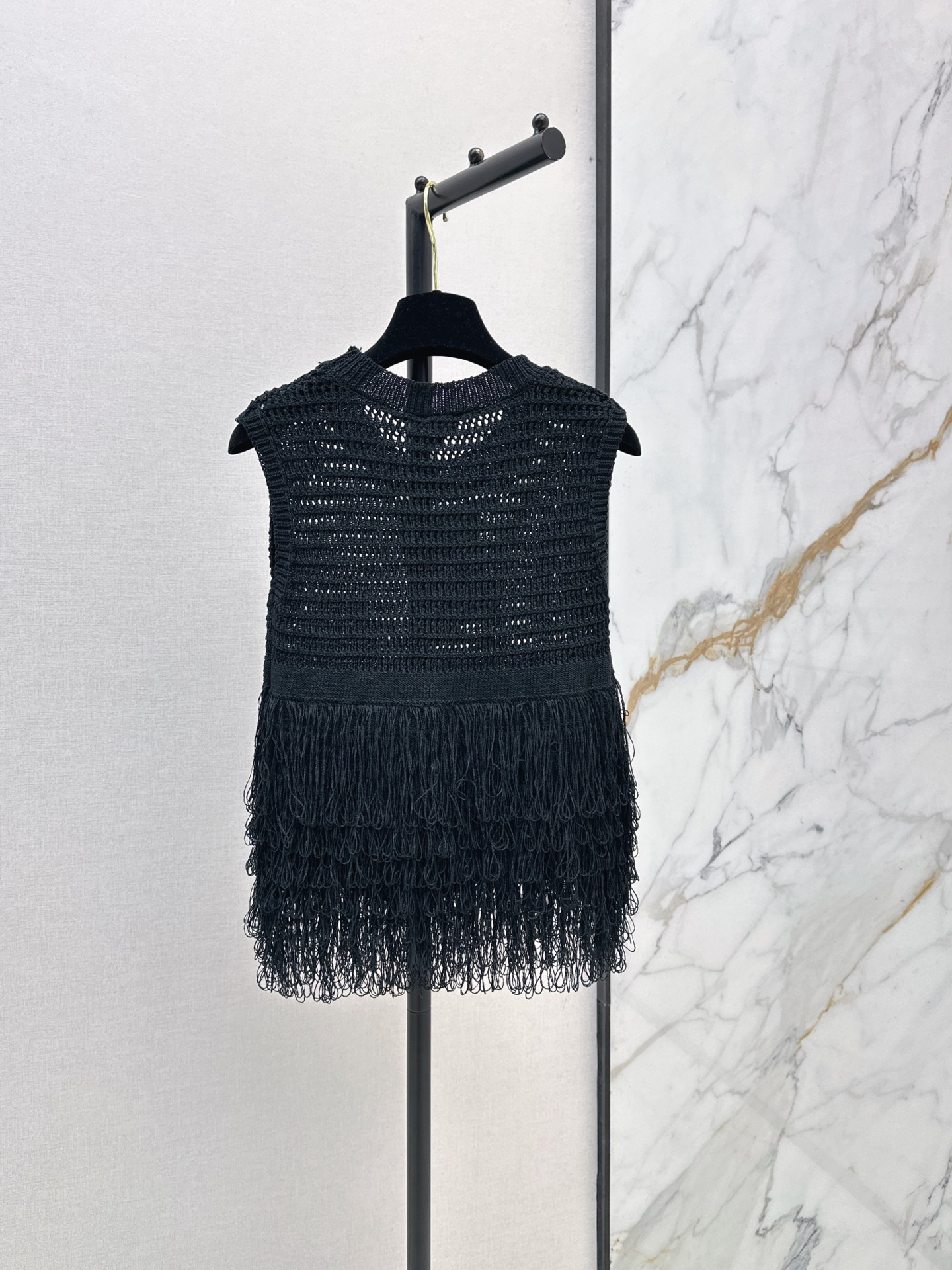 Chan 2ss knit fringe vest