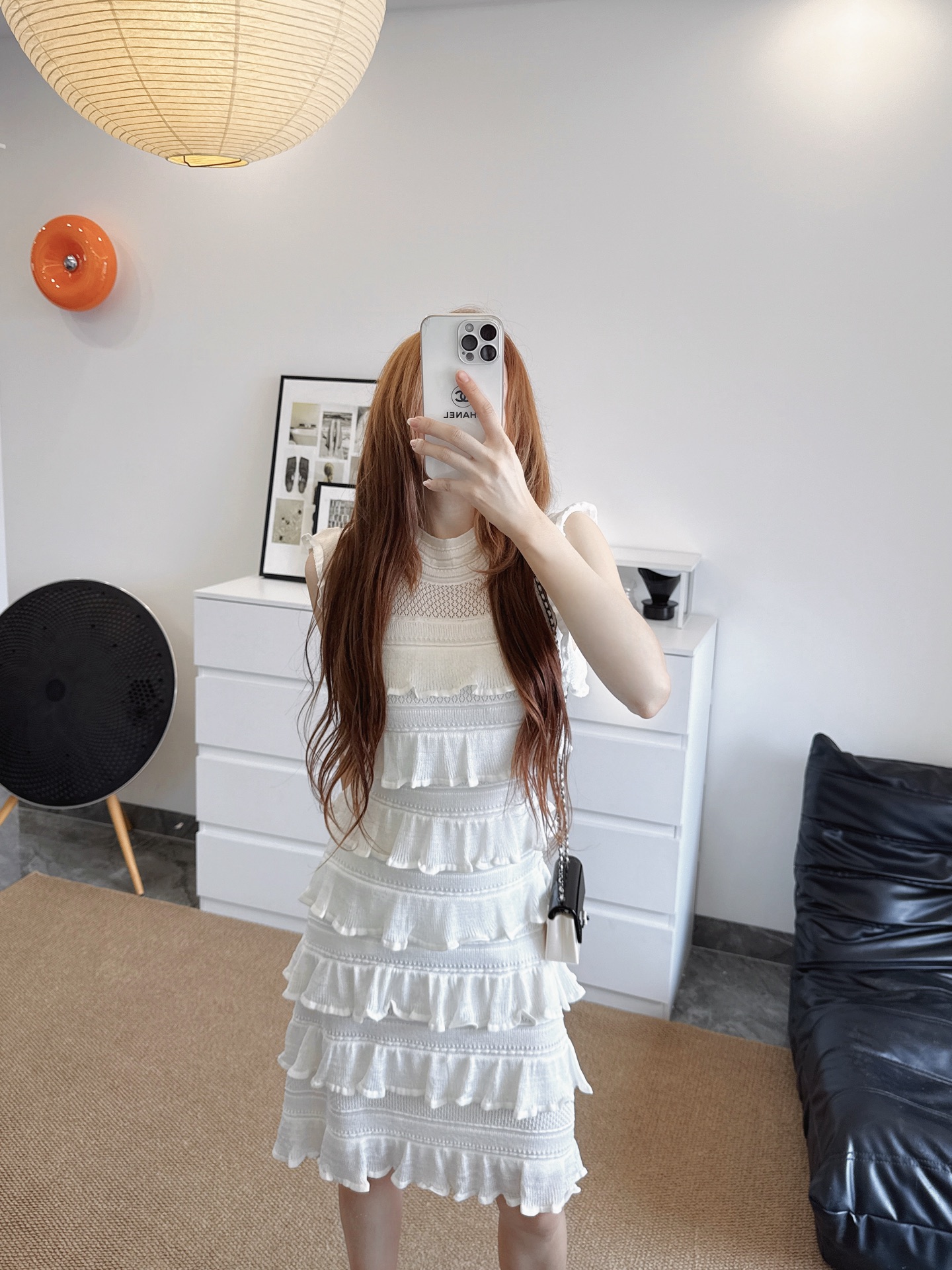 Chol 26fw layered knit dress