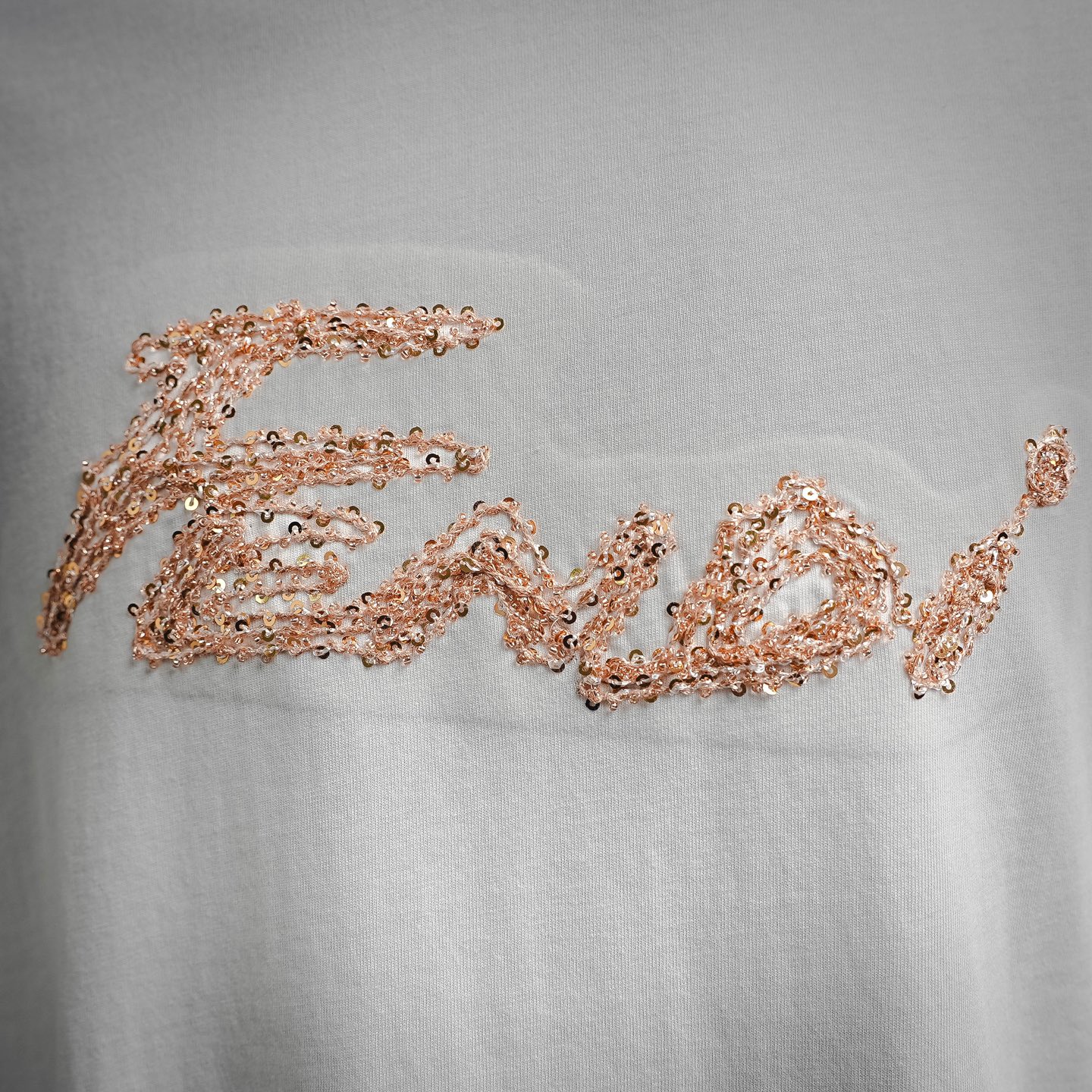Fend rhinestone signature t-shirt