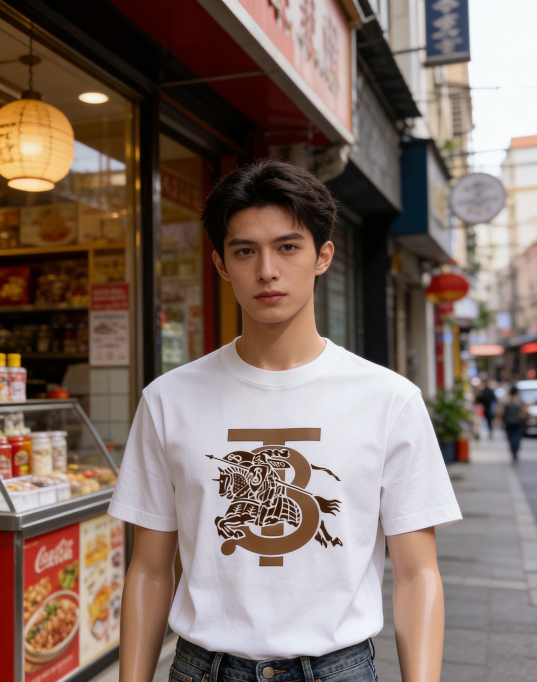 Bur flocked t-shrit