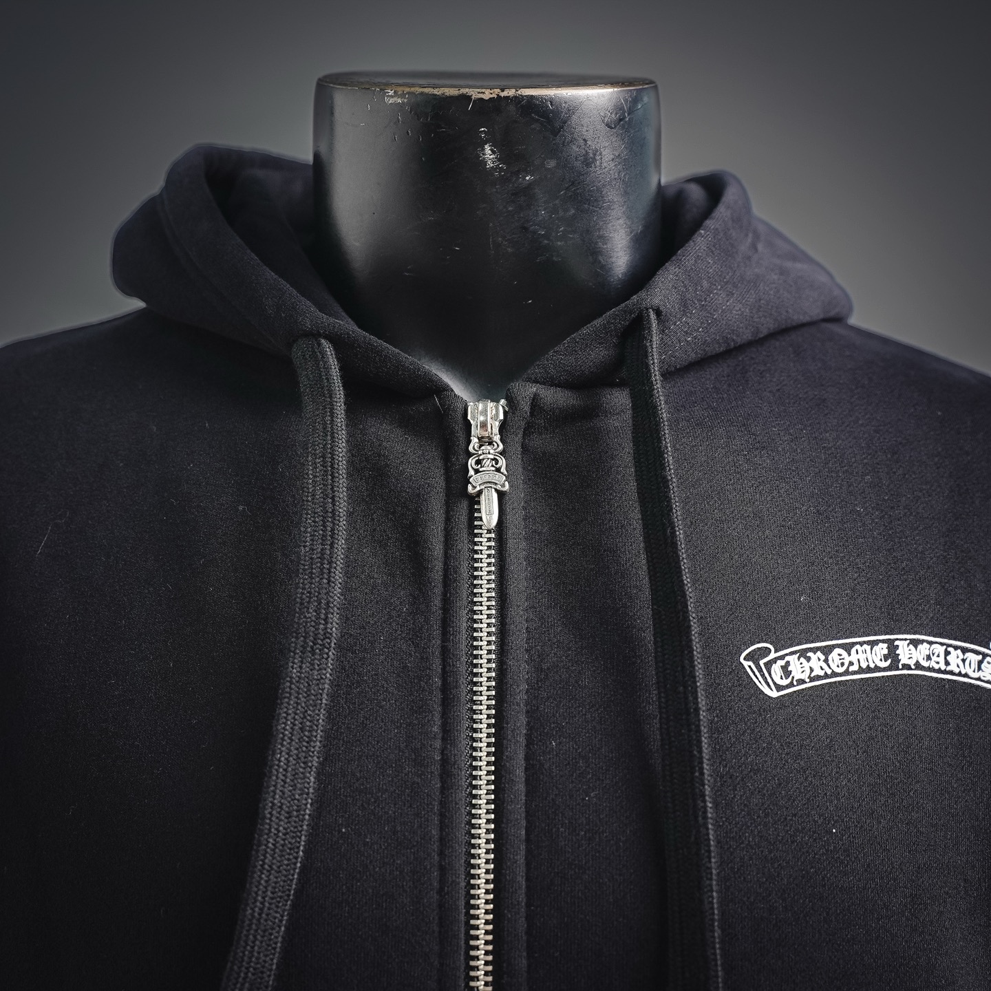 Chrome printed hooded jacket
