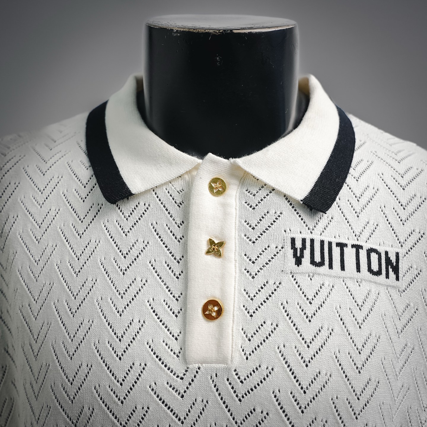 Louis  letter jacquard knit t-shirt