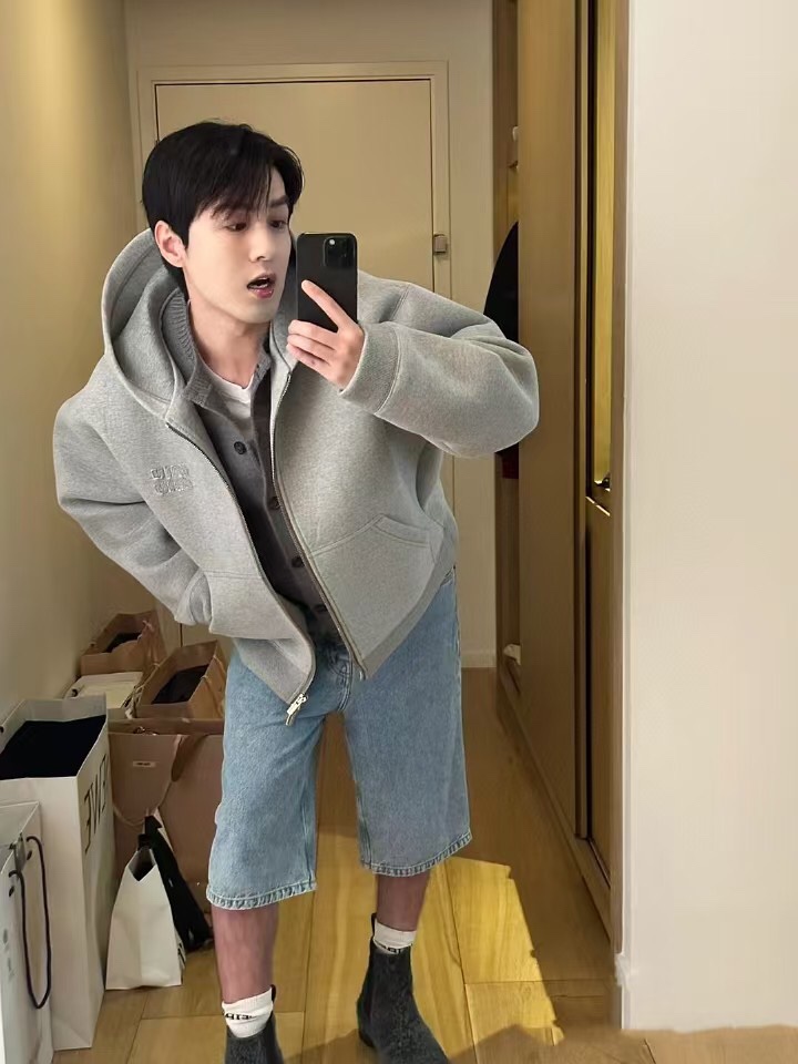 Miu heavyweight boxy jacket