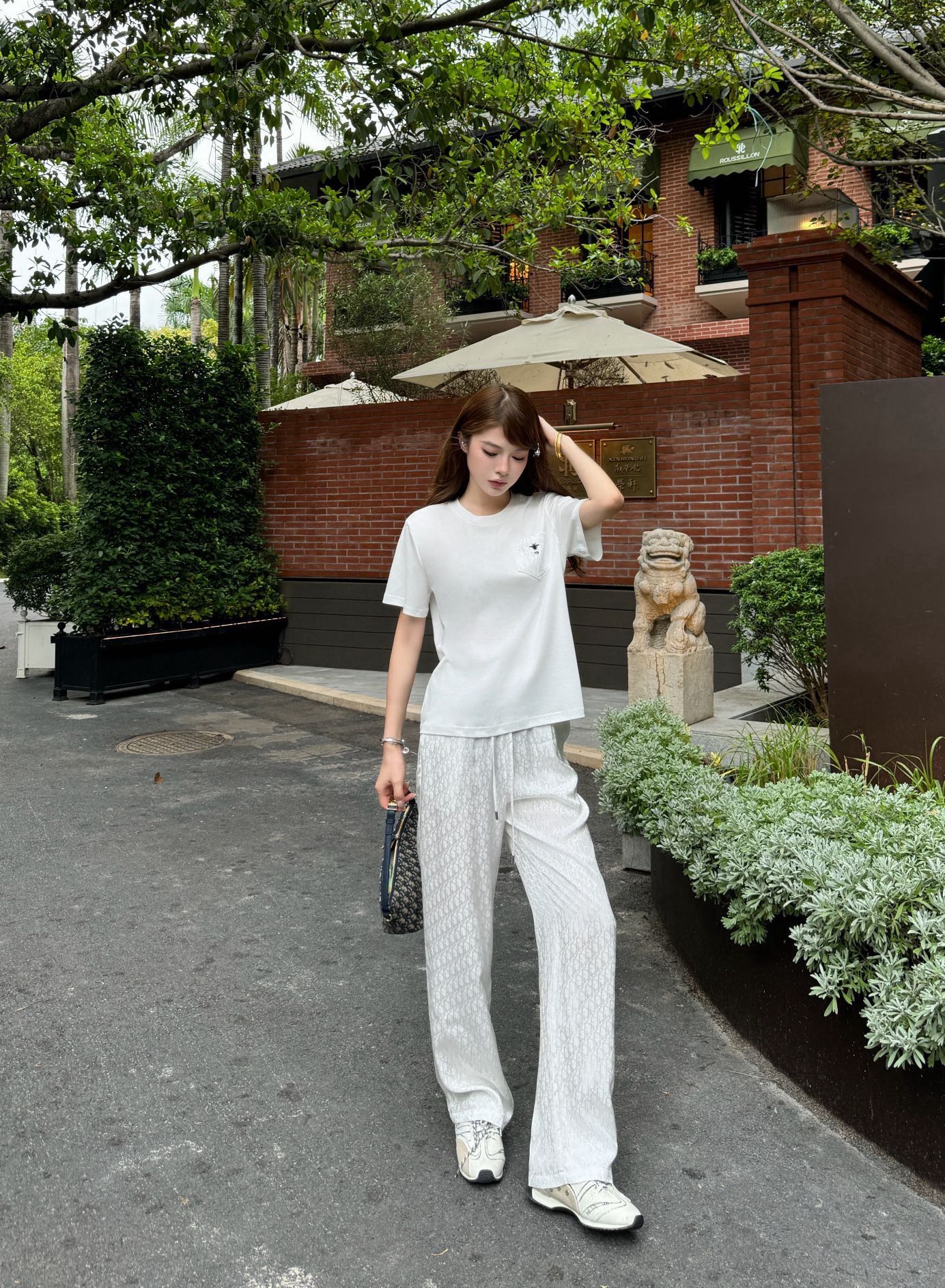 CD 26ss t-shirt wide leg pants set