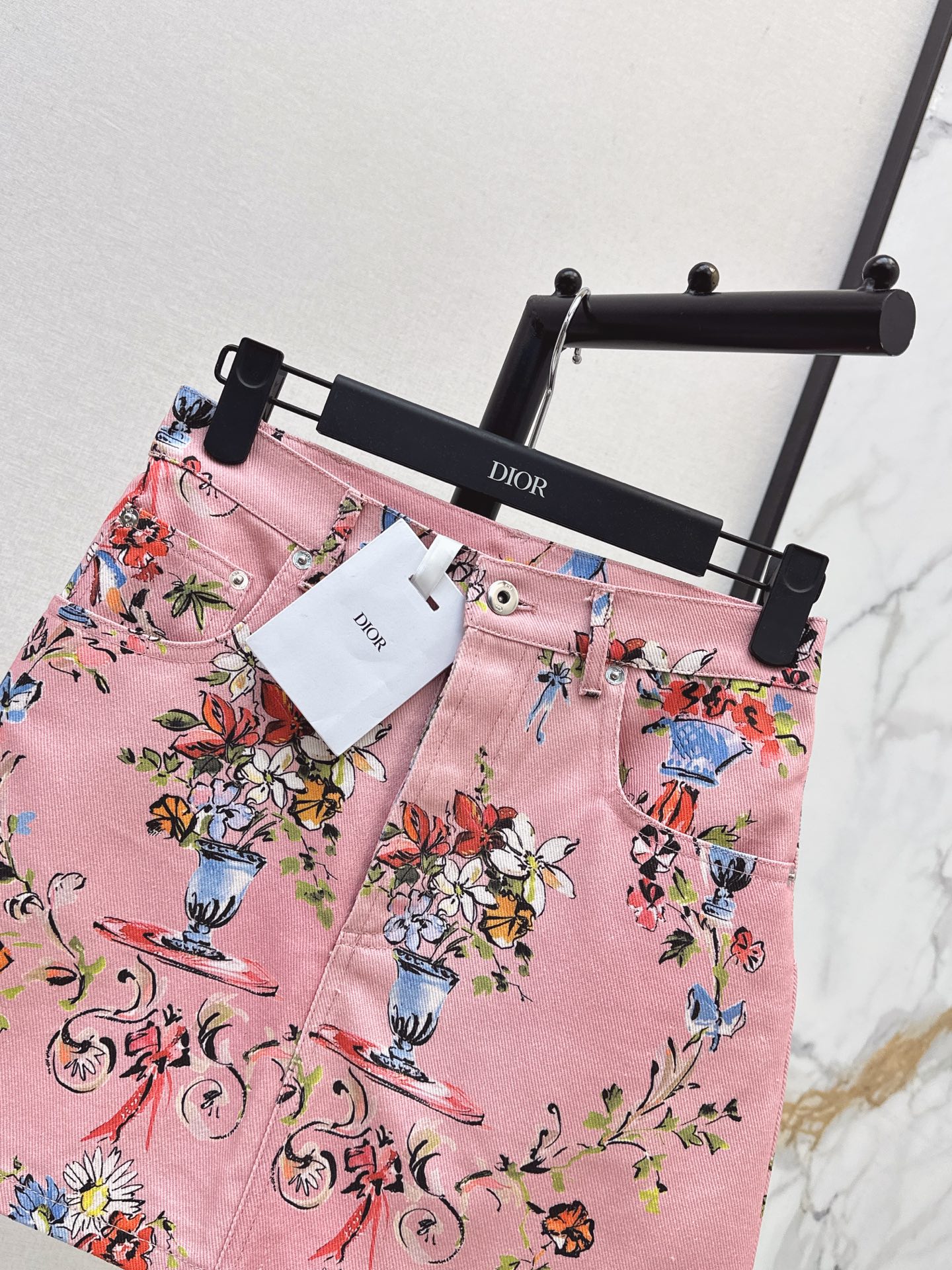 CD 26ss print denim skirt