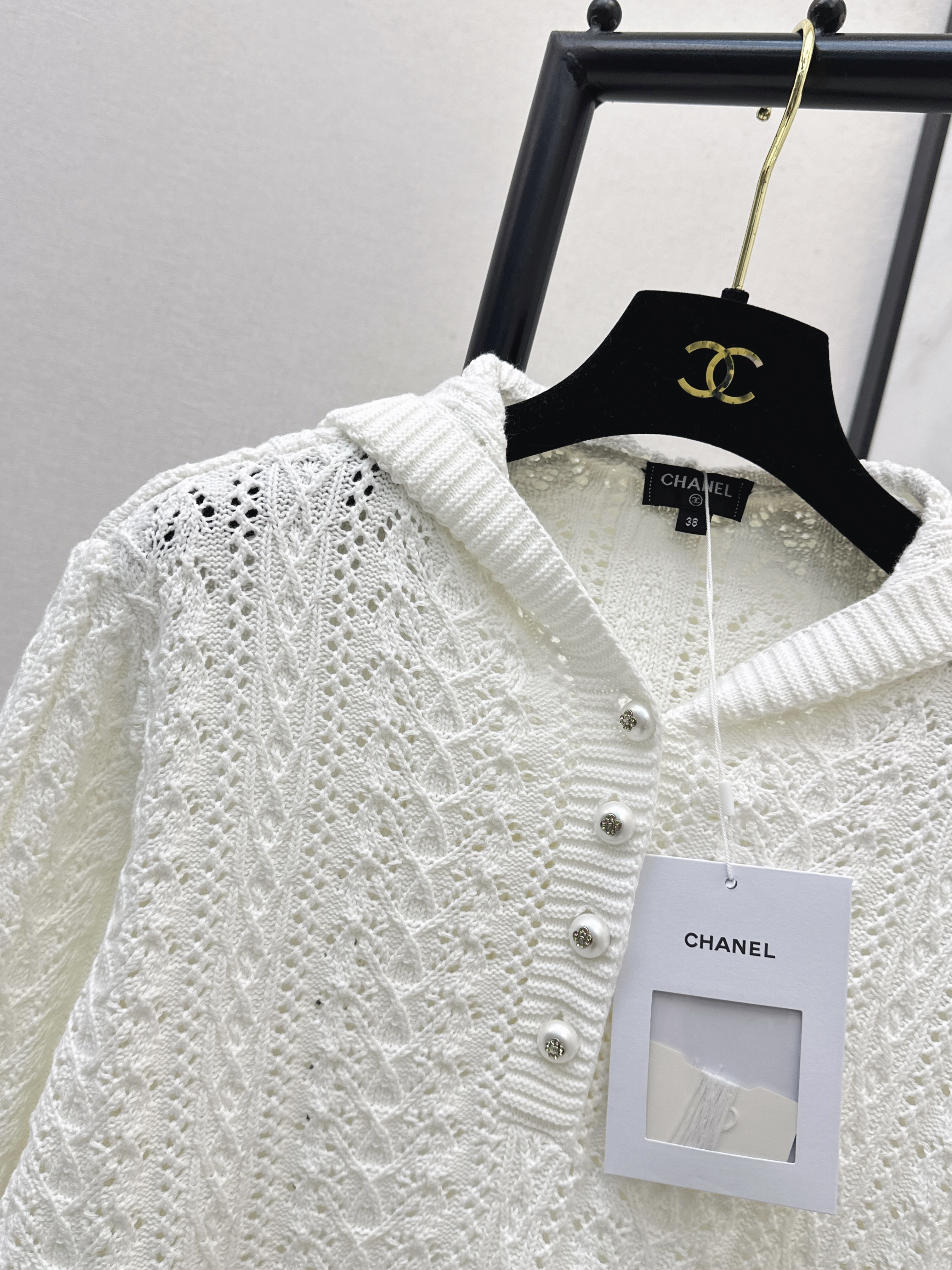 Chan 26ss hollow knitwear