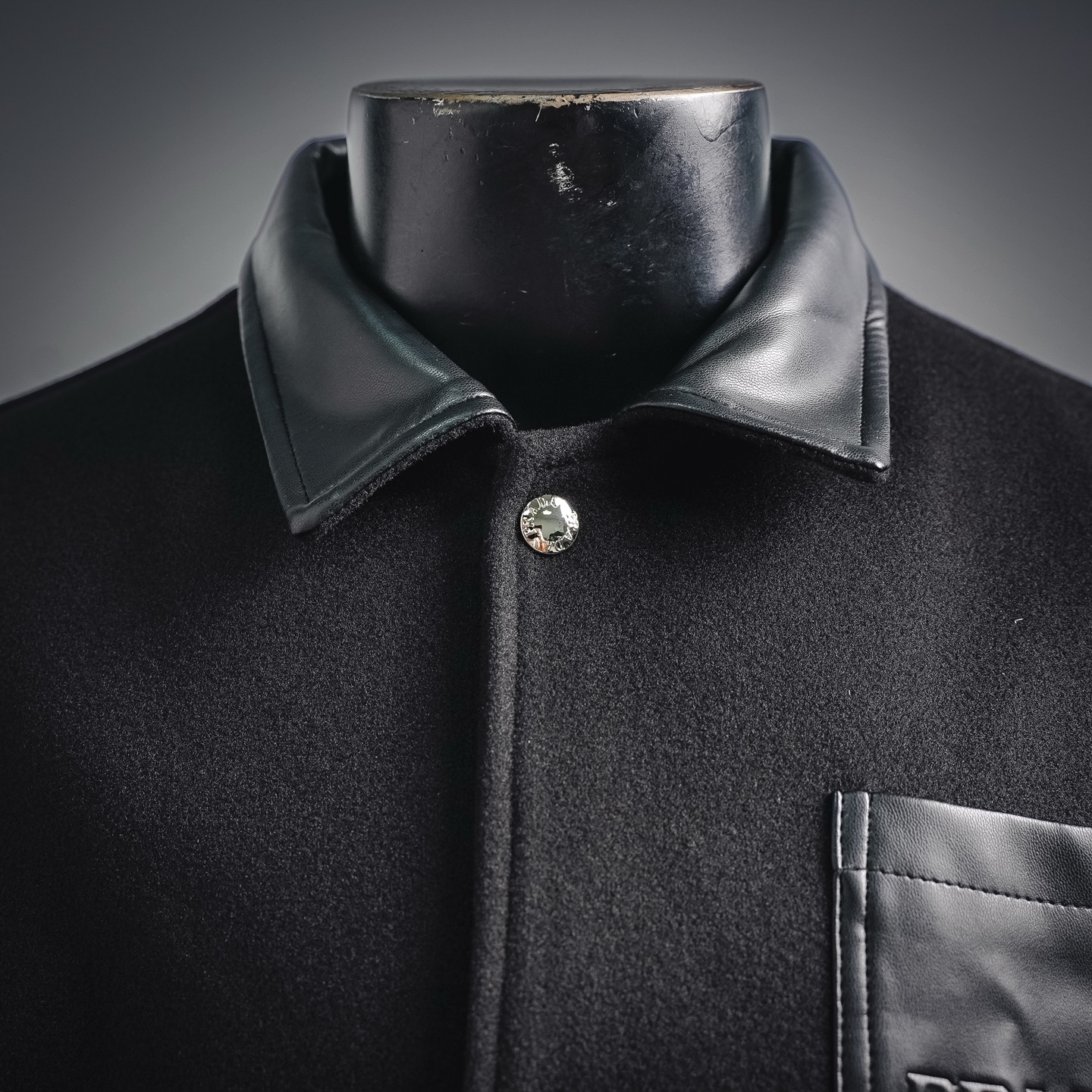 Pra leather sleeve varsity jacket