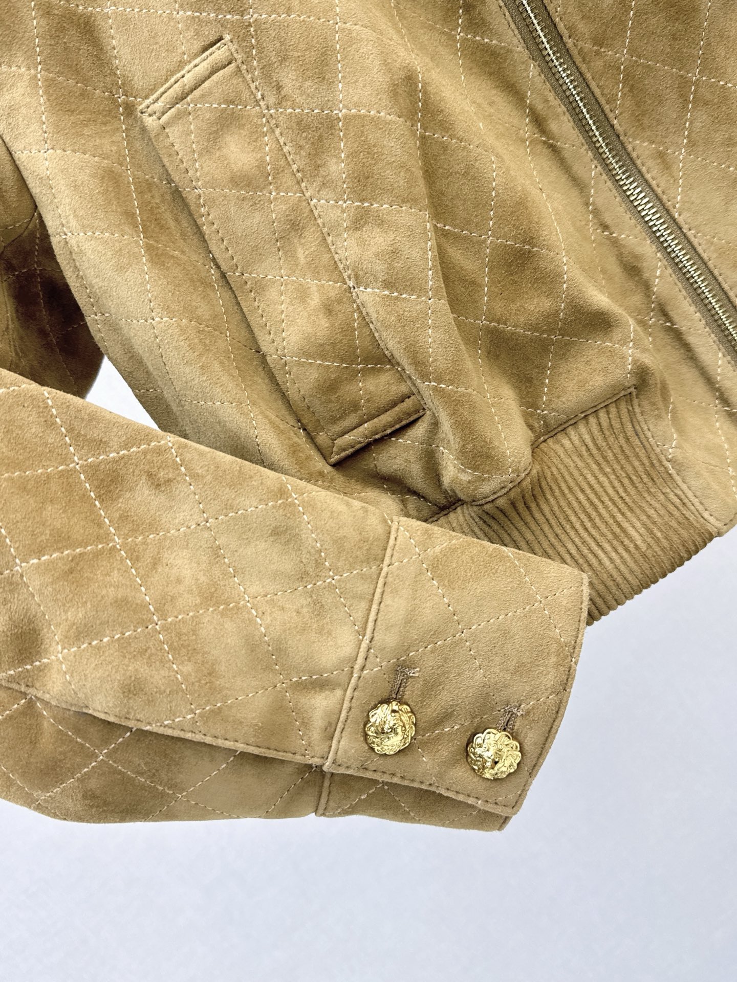 Chan 26fw suede leather jacket
