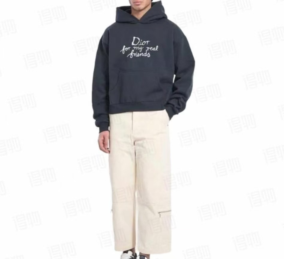 CD embroidered hoodie