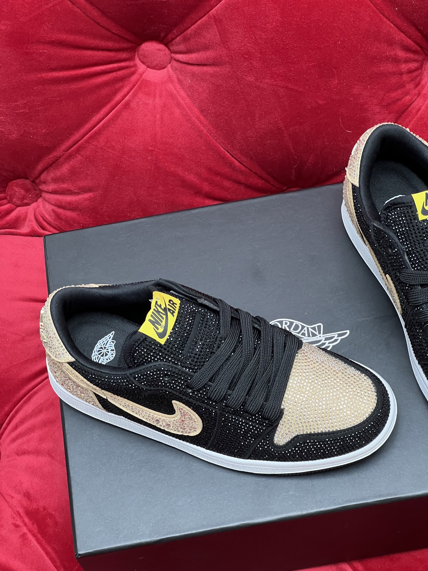Air rhinestone sneakers