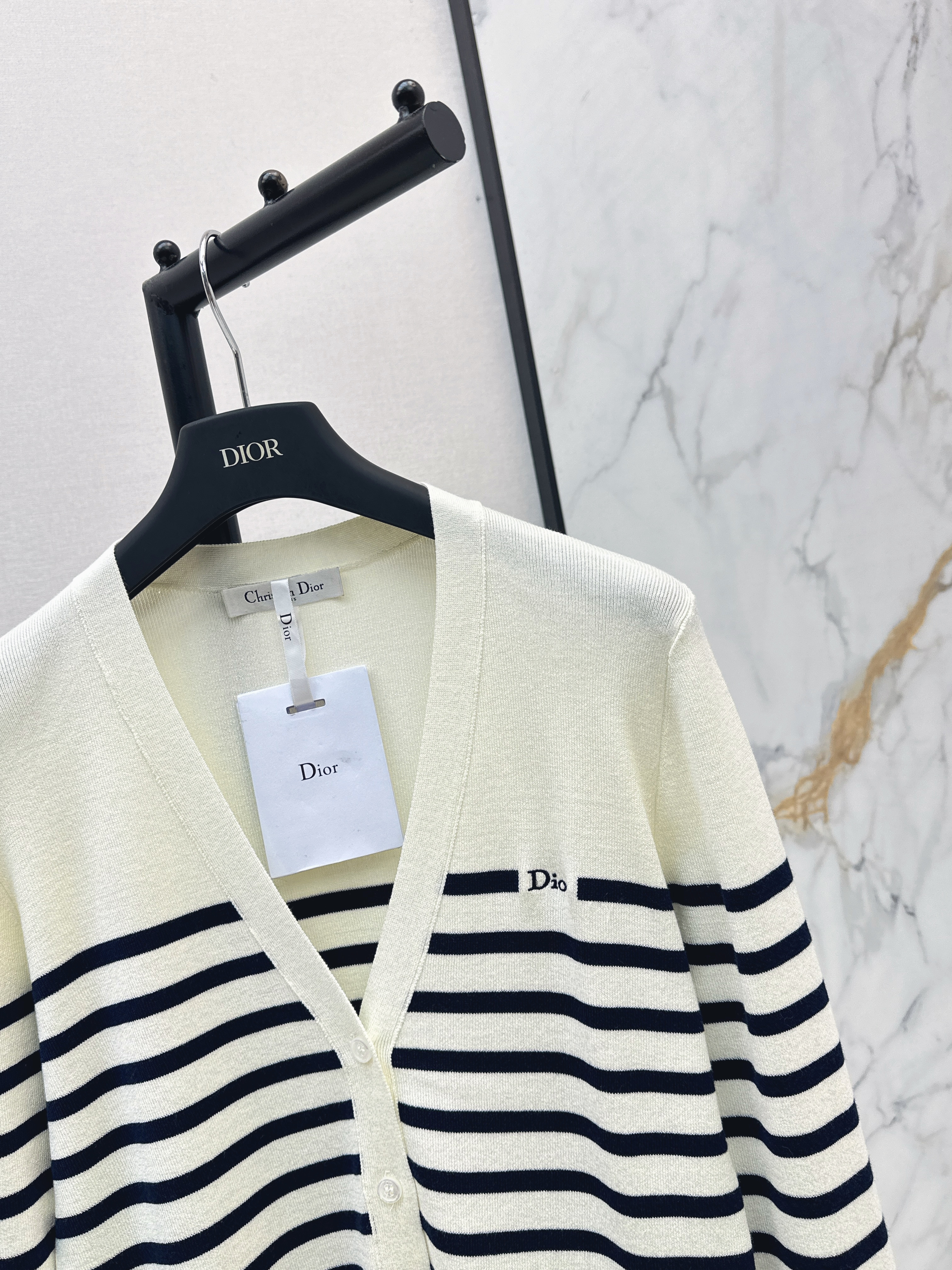 CD 26ss stripe knit cardigan