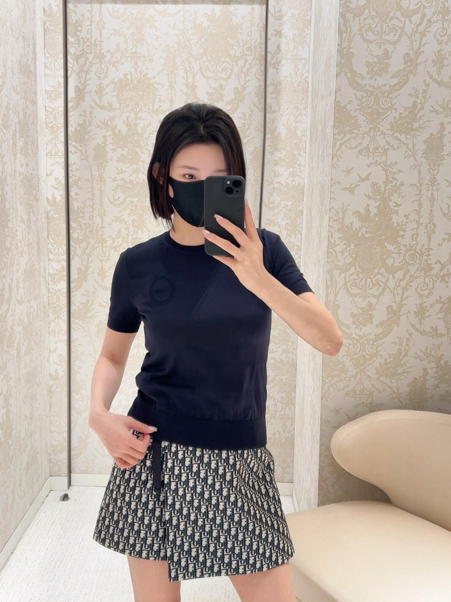 CD 26ss embroidery knit t-shirt