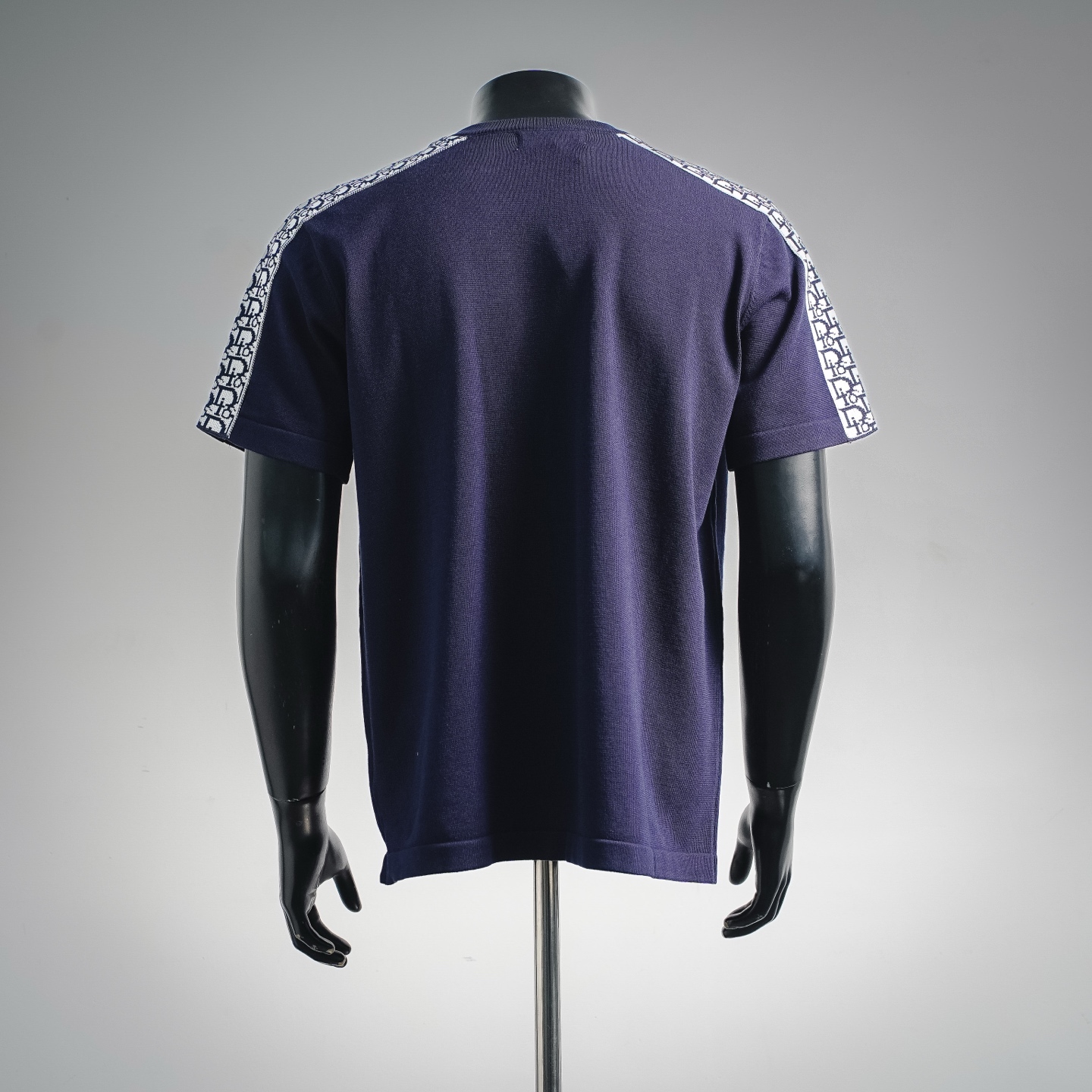 CD jacquard splicing t-shirt