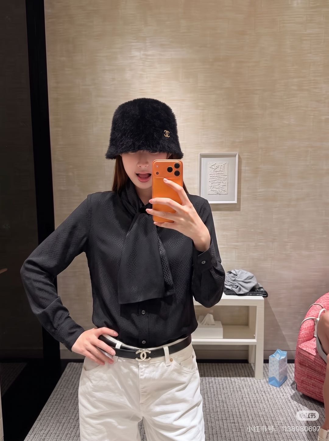 Chan 26fw jacquard silk shirt
