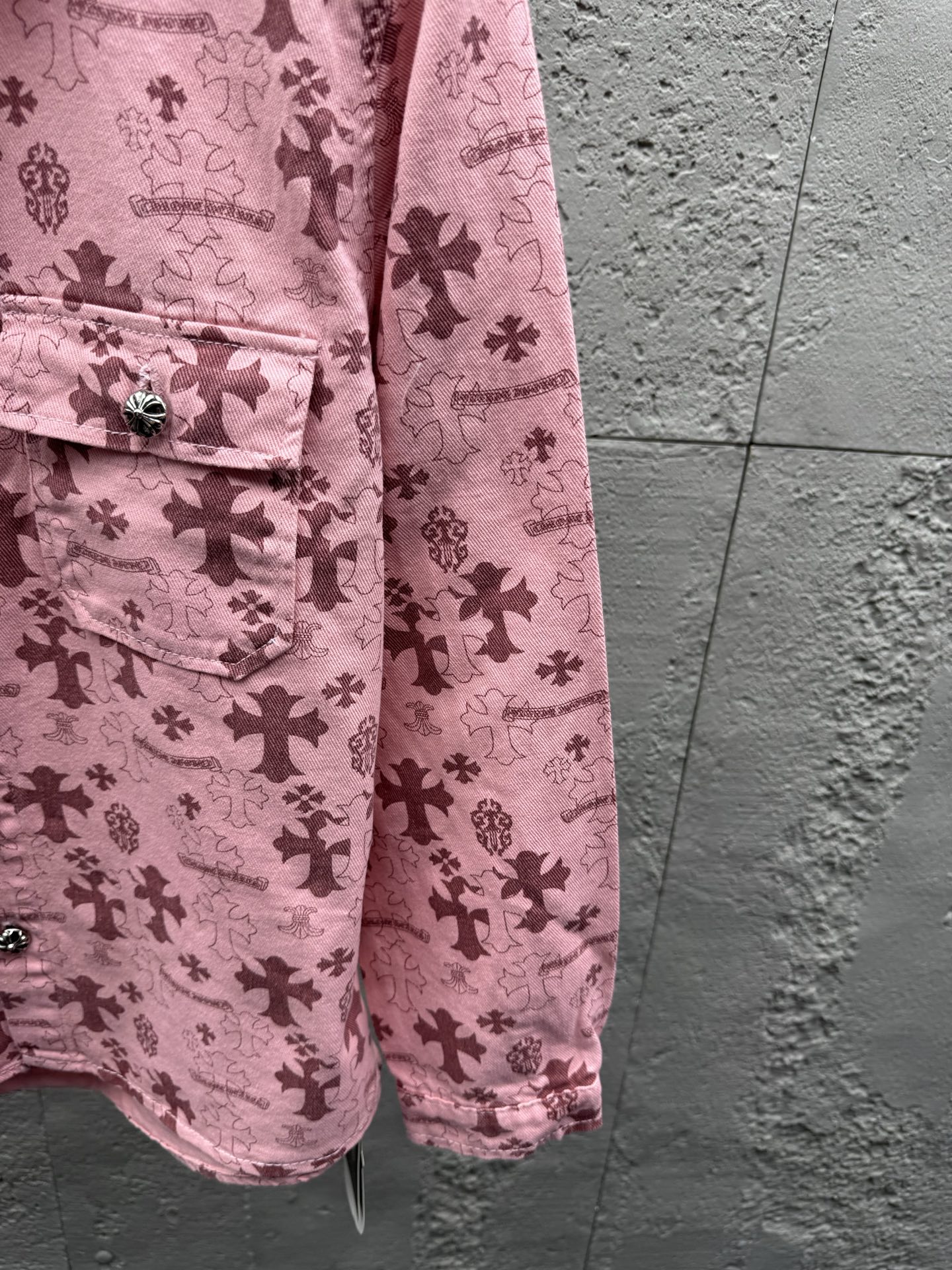 Chrome all-over denim shirts