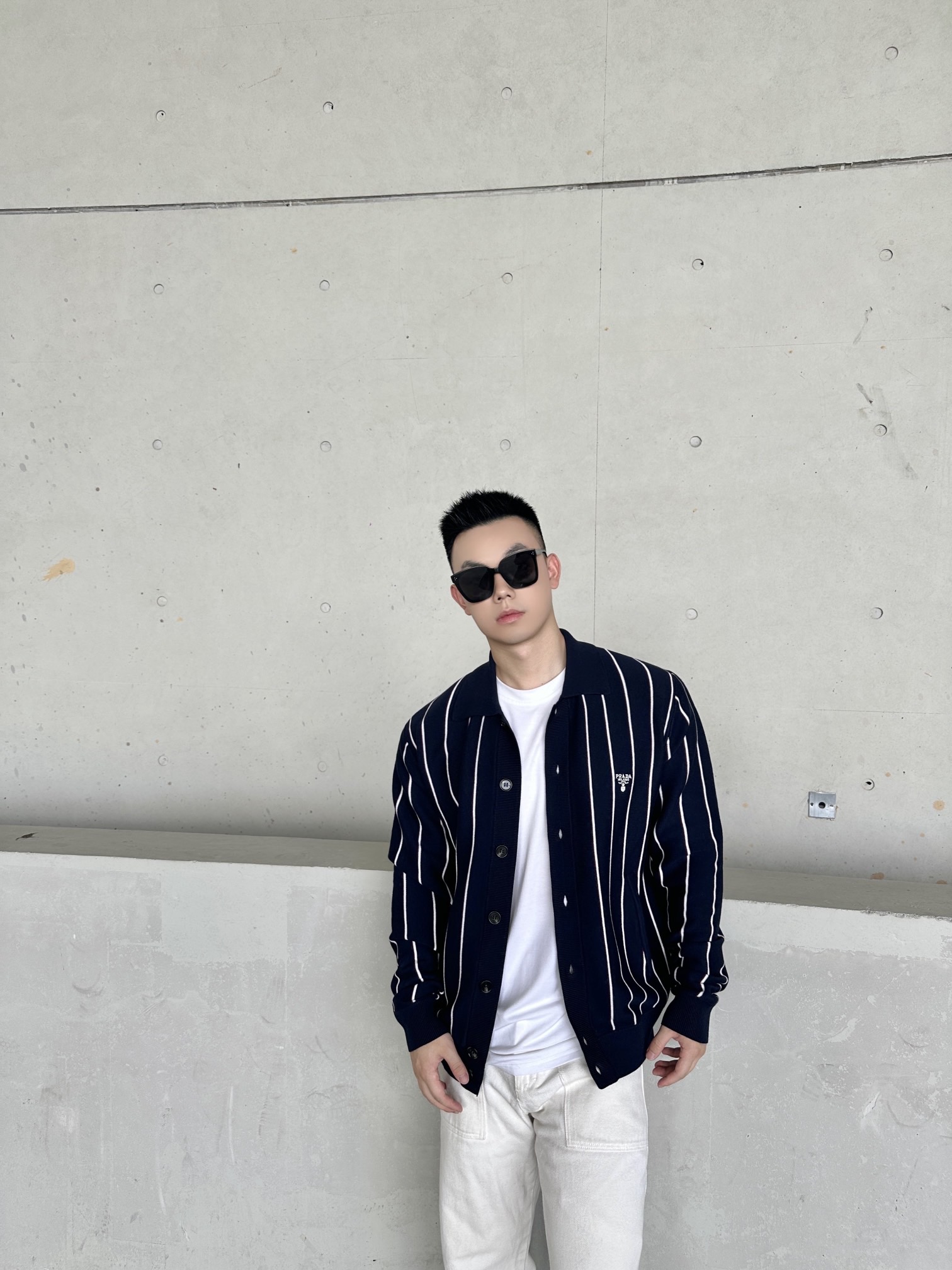 Pra striped classic cardigan