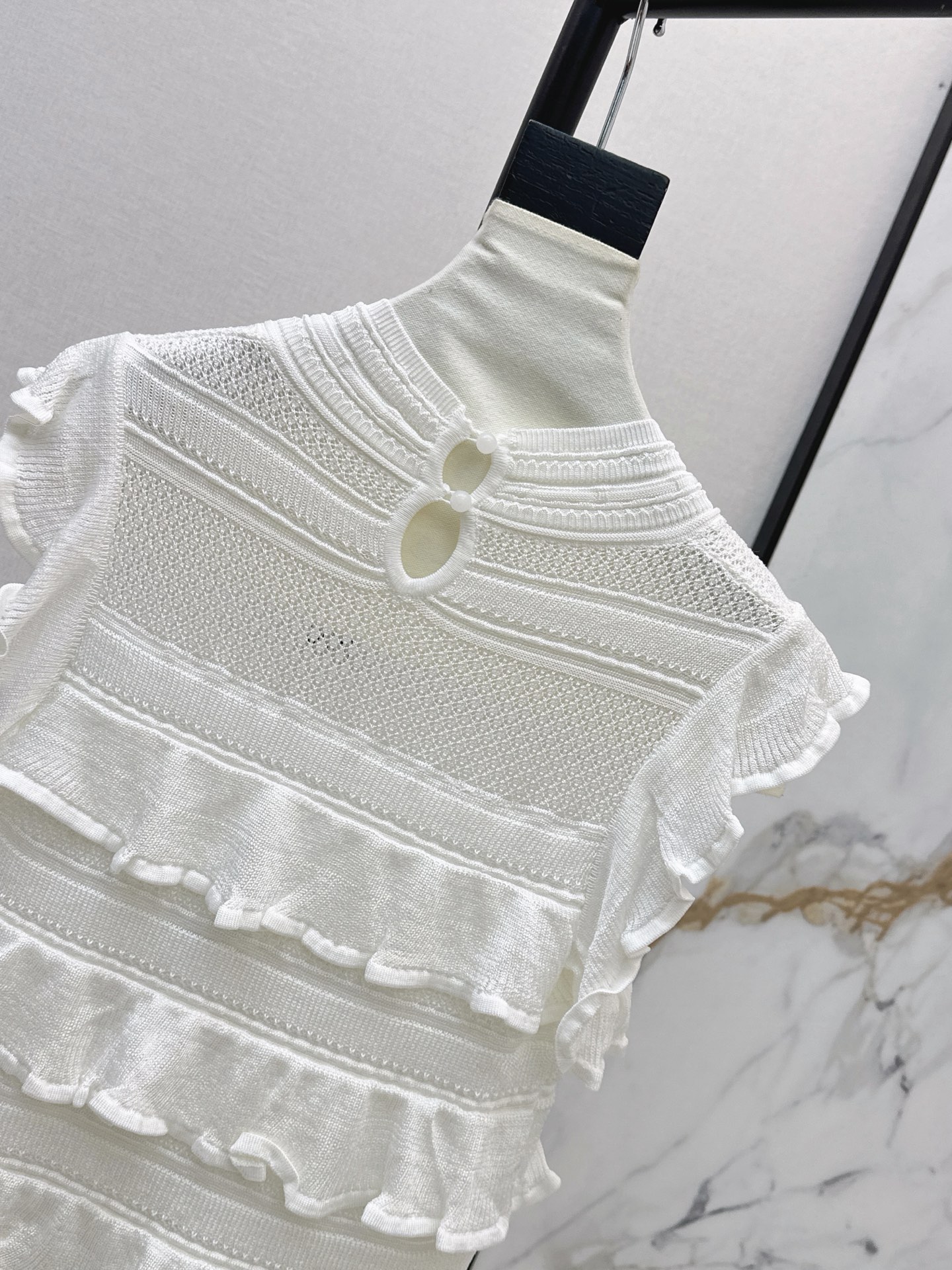 Chol 26fw layered knit dress