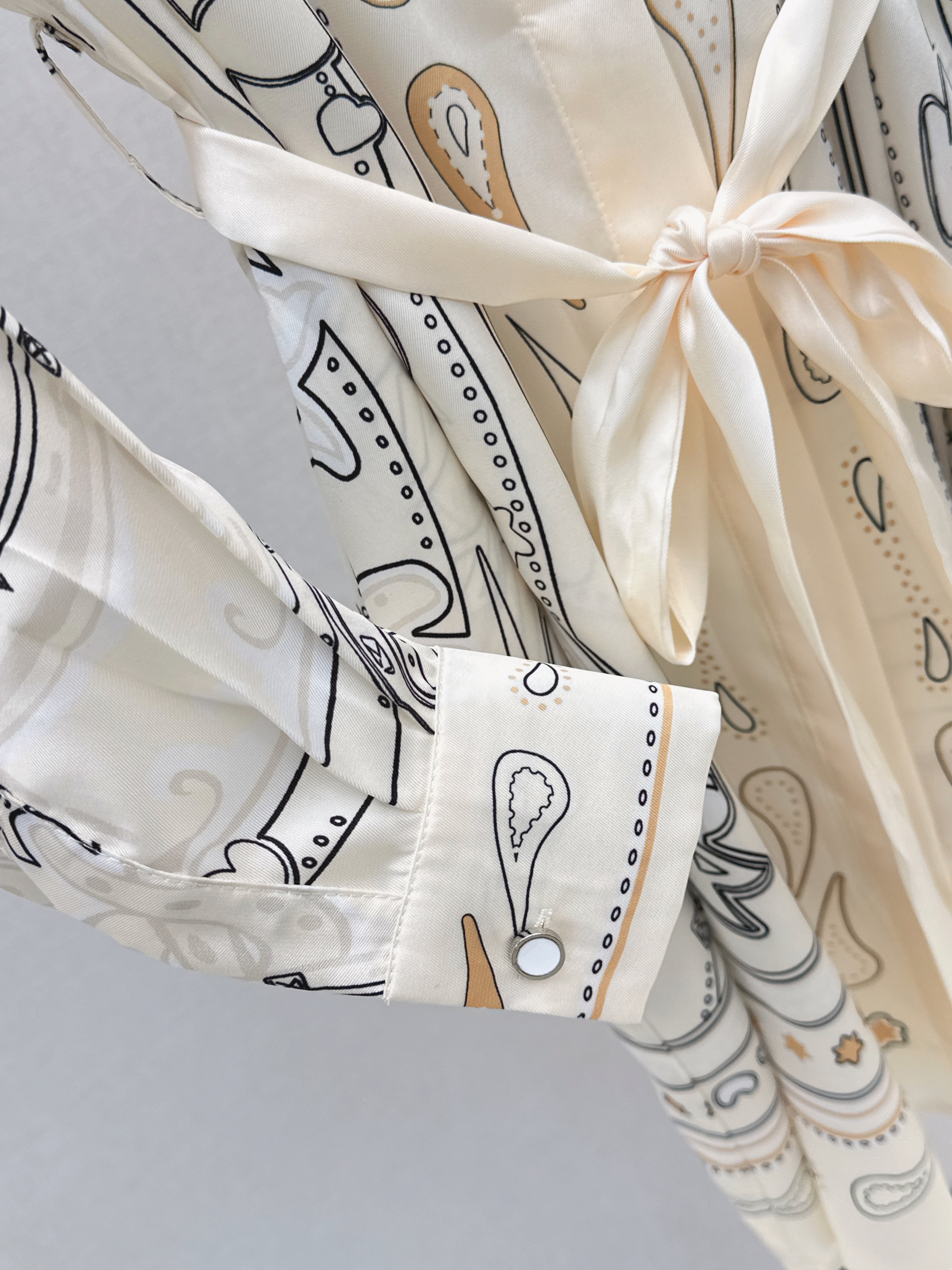 Herm 26ss print belted dress
