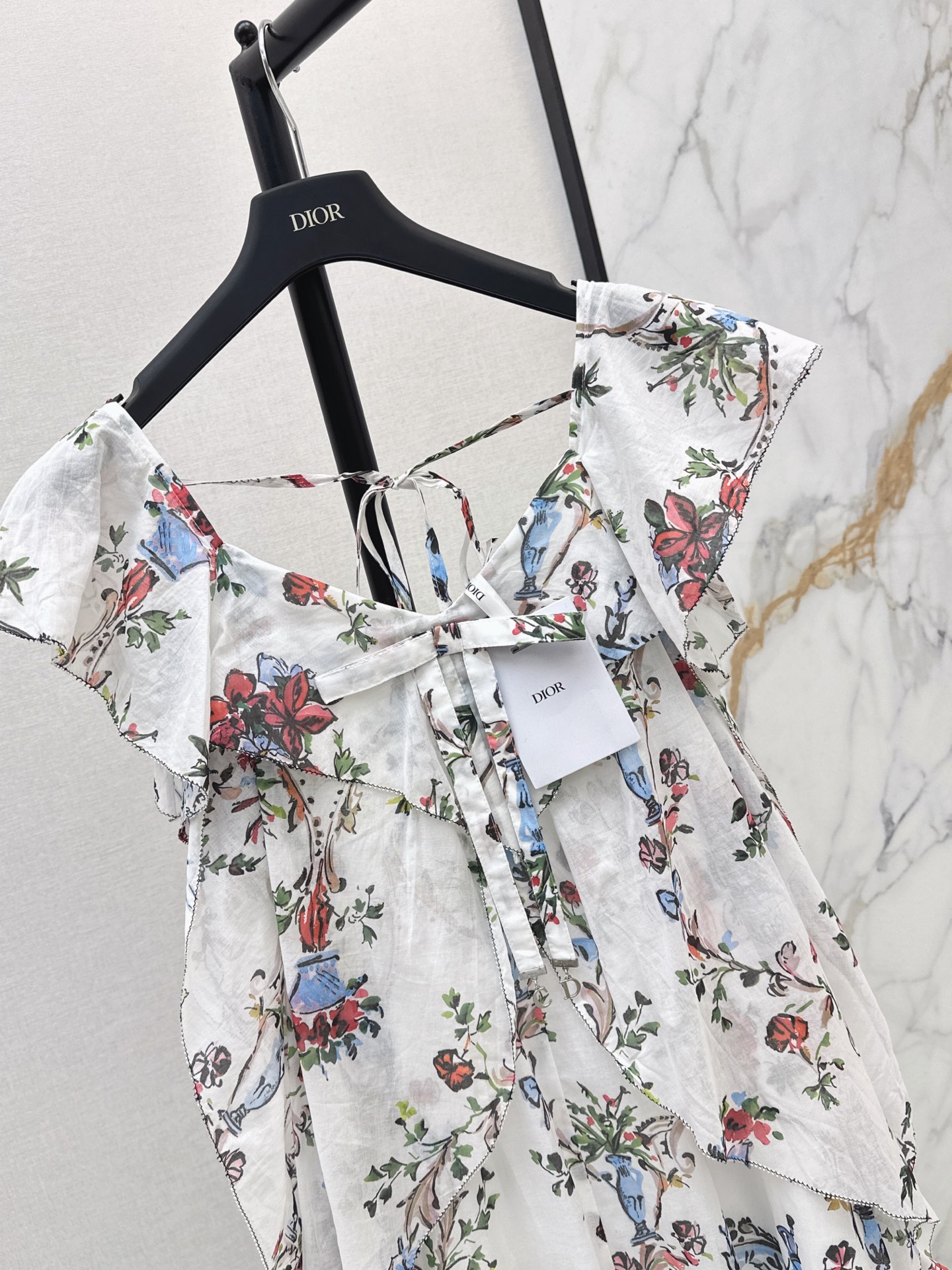 CD 26ss ruffle print dress