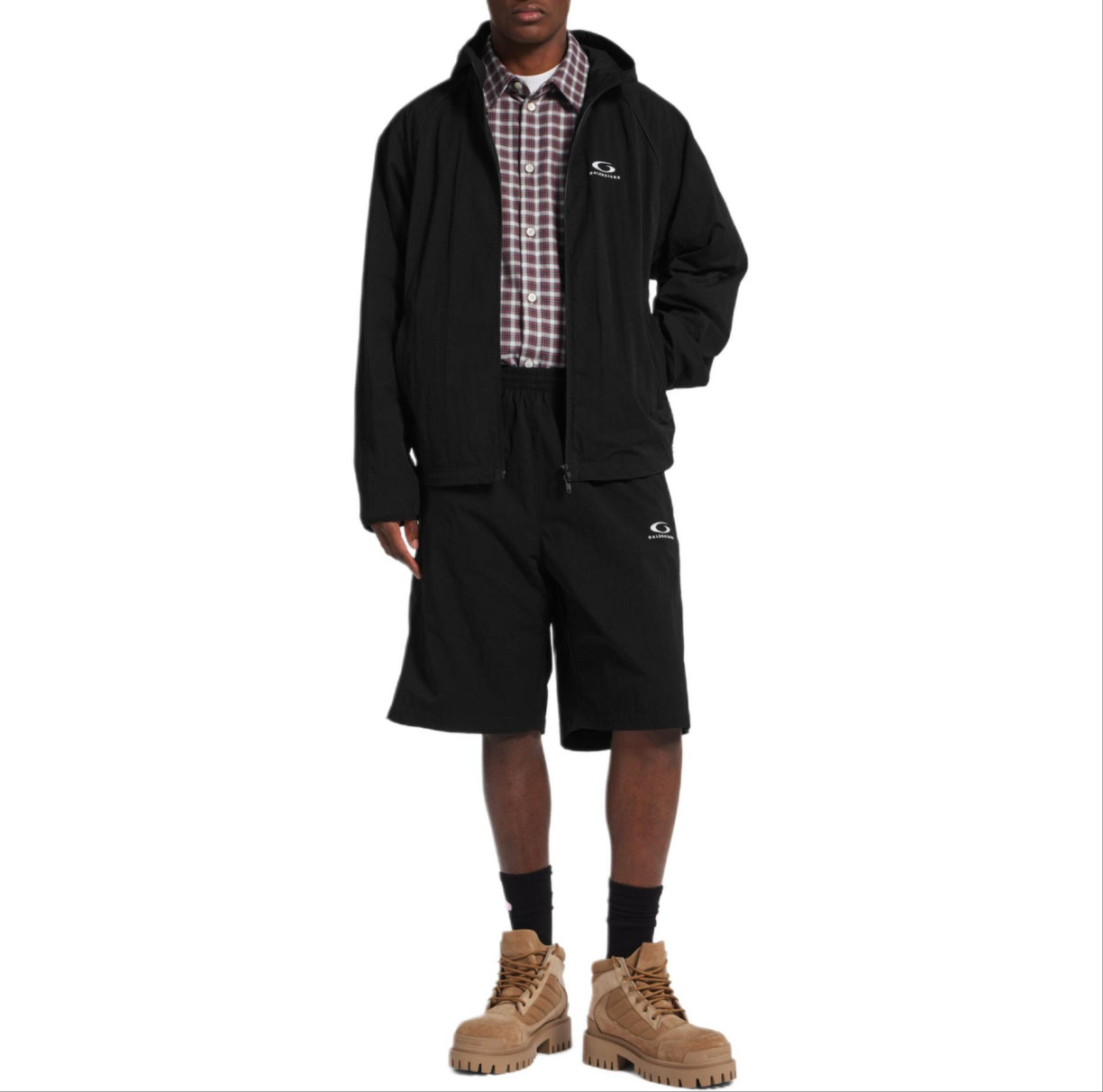 Balen embroidered hooded jacket