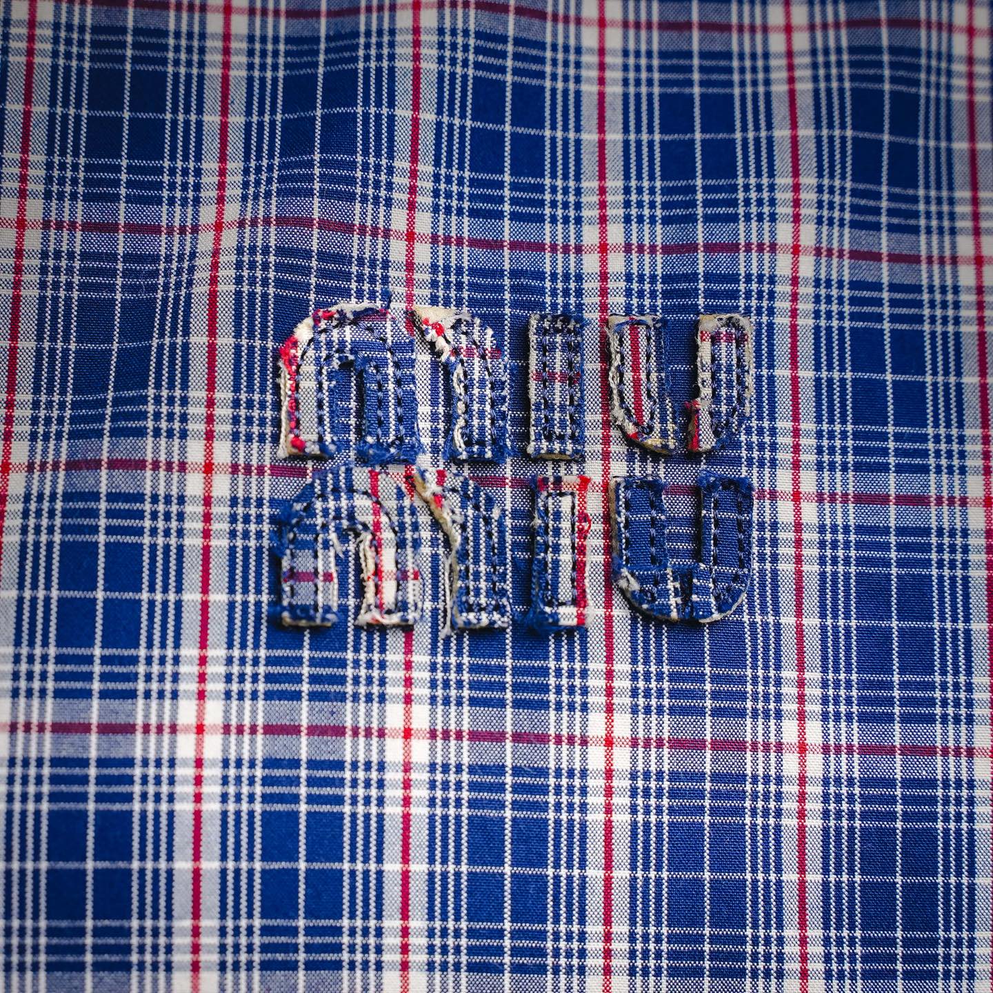 Miu embroidered plaid jacket