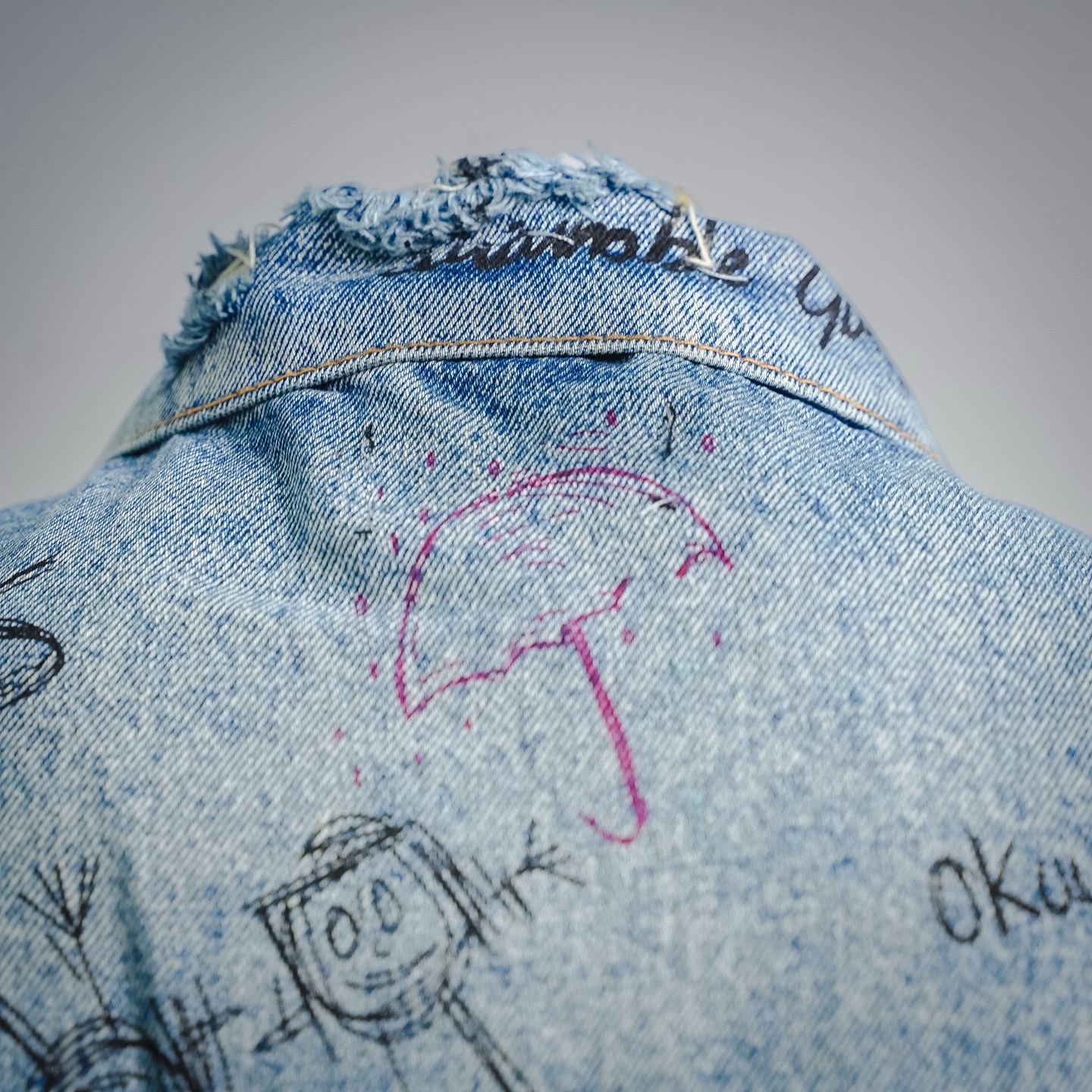 Balen graffiti distressed jacket