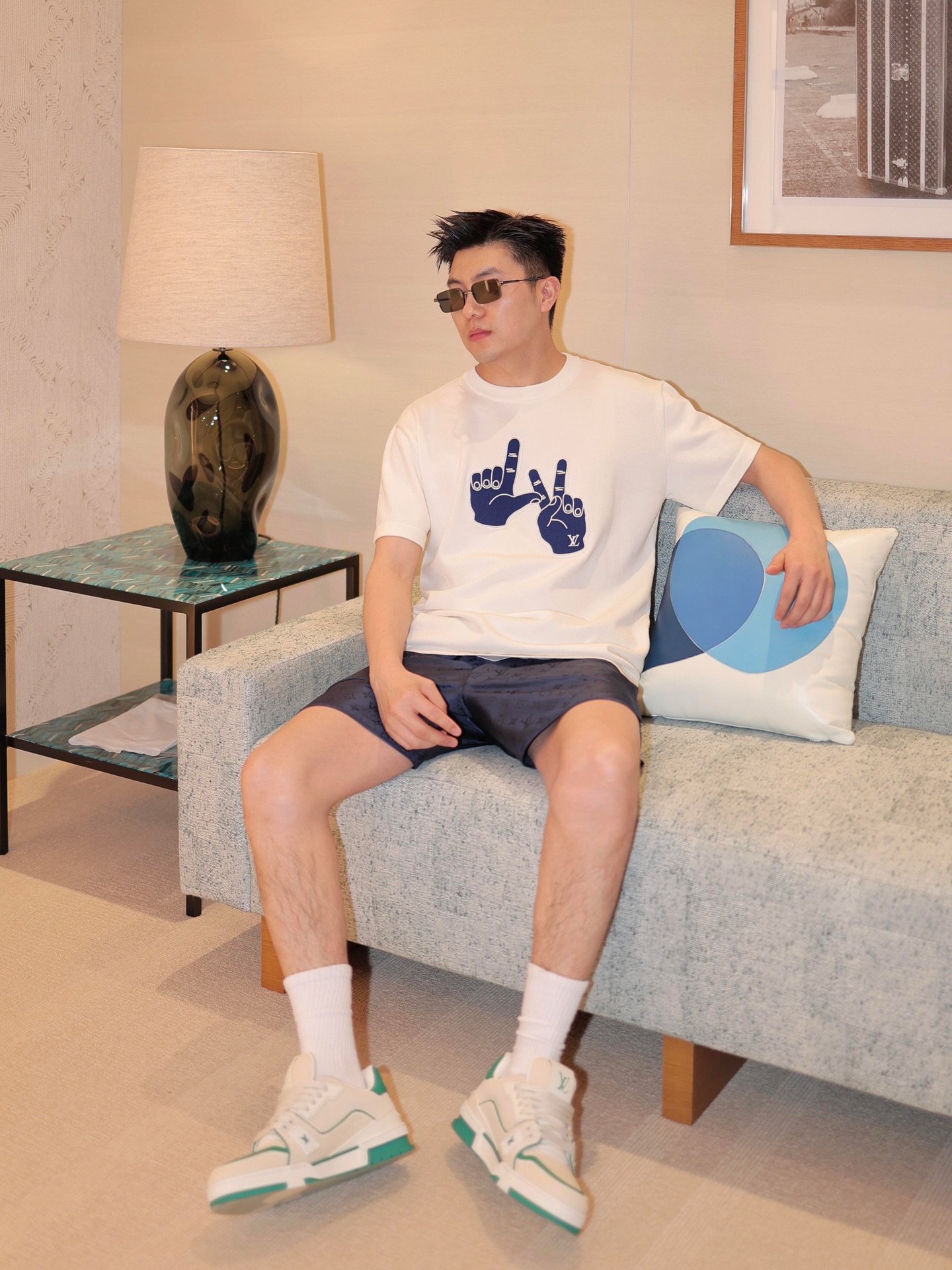 Louis Intarsia knit t-shirt