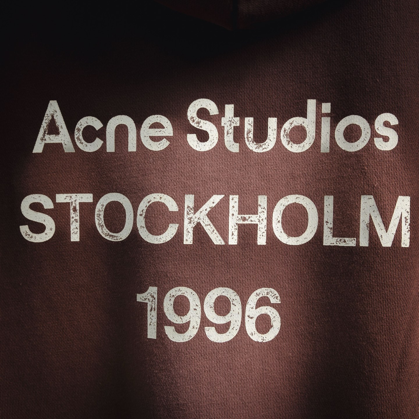 Acne washed letter hoodie