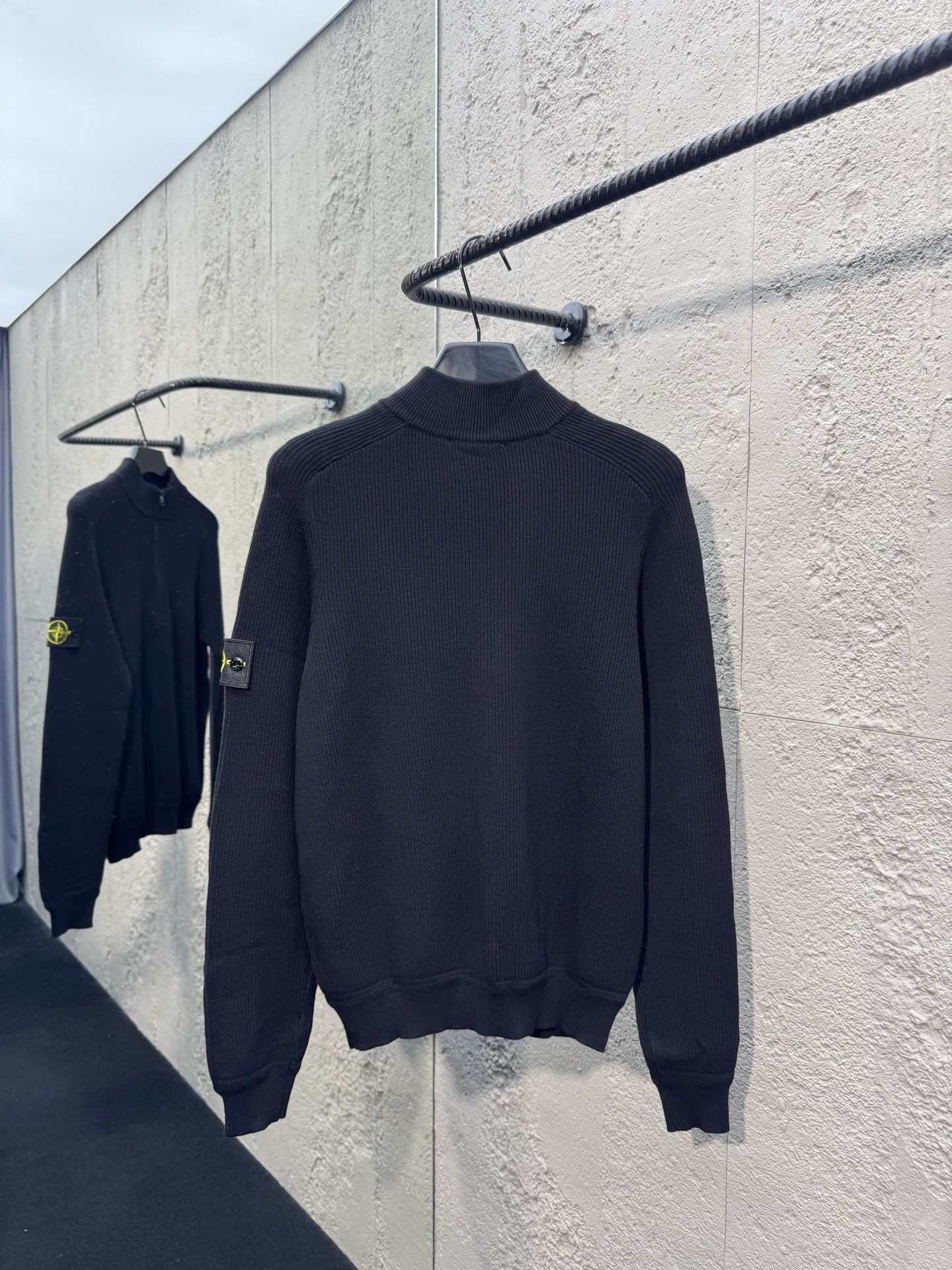 Stone logo badge sweater