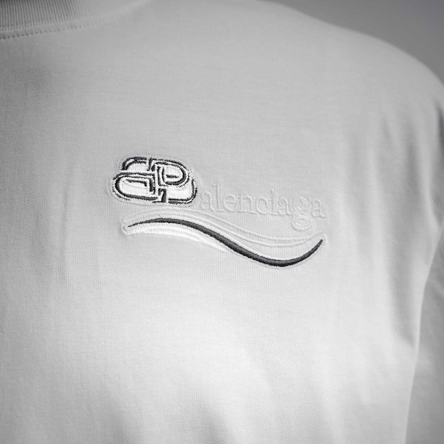 Balen embroidered crew neck t-shirt