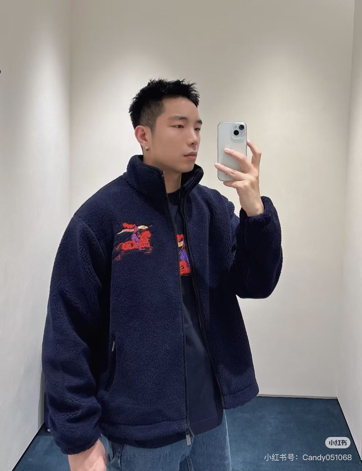 Bur flocked embroidered jacket